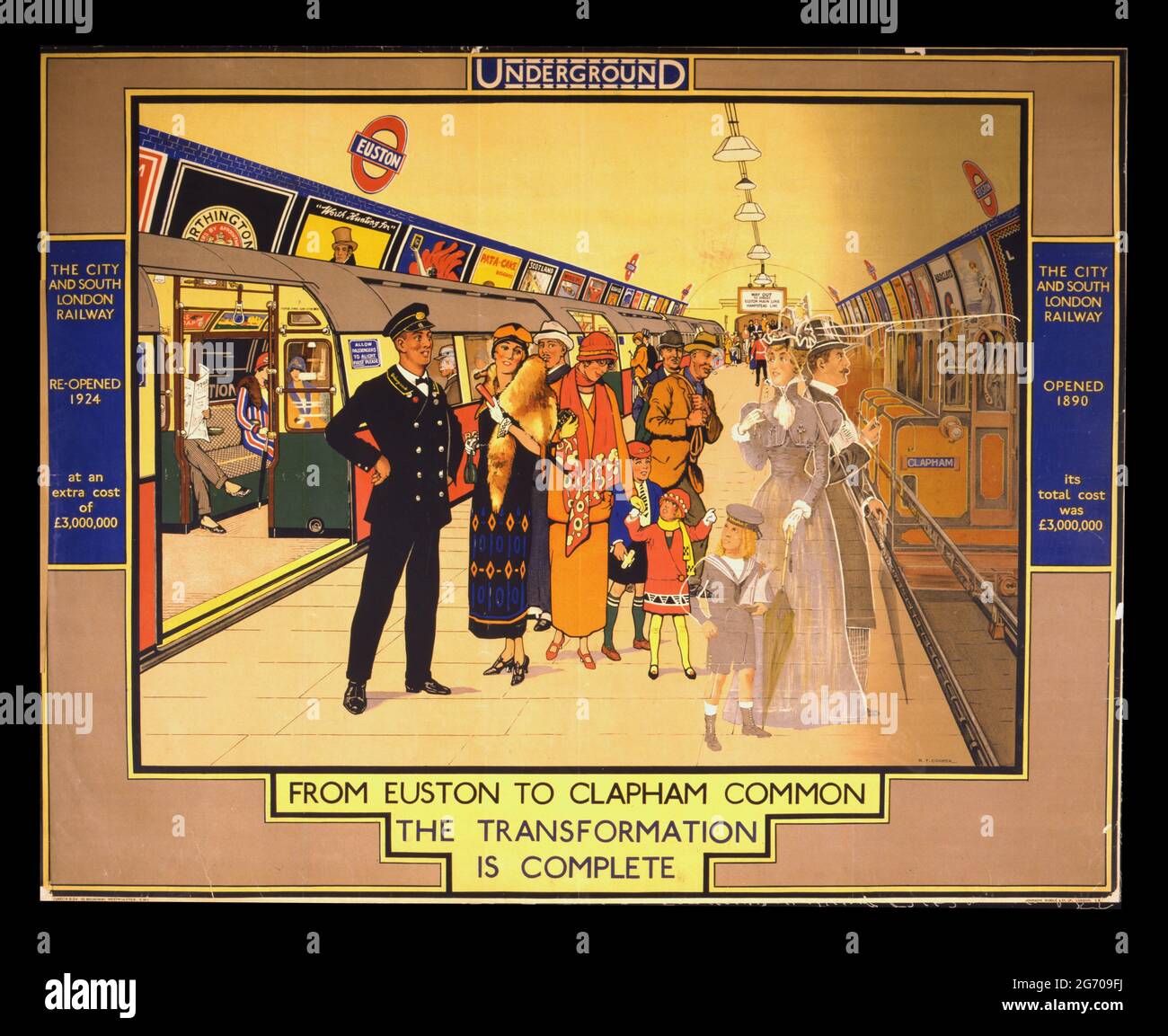 Affiche du métro de Londres (Euston) Banque D'Images