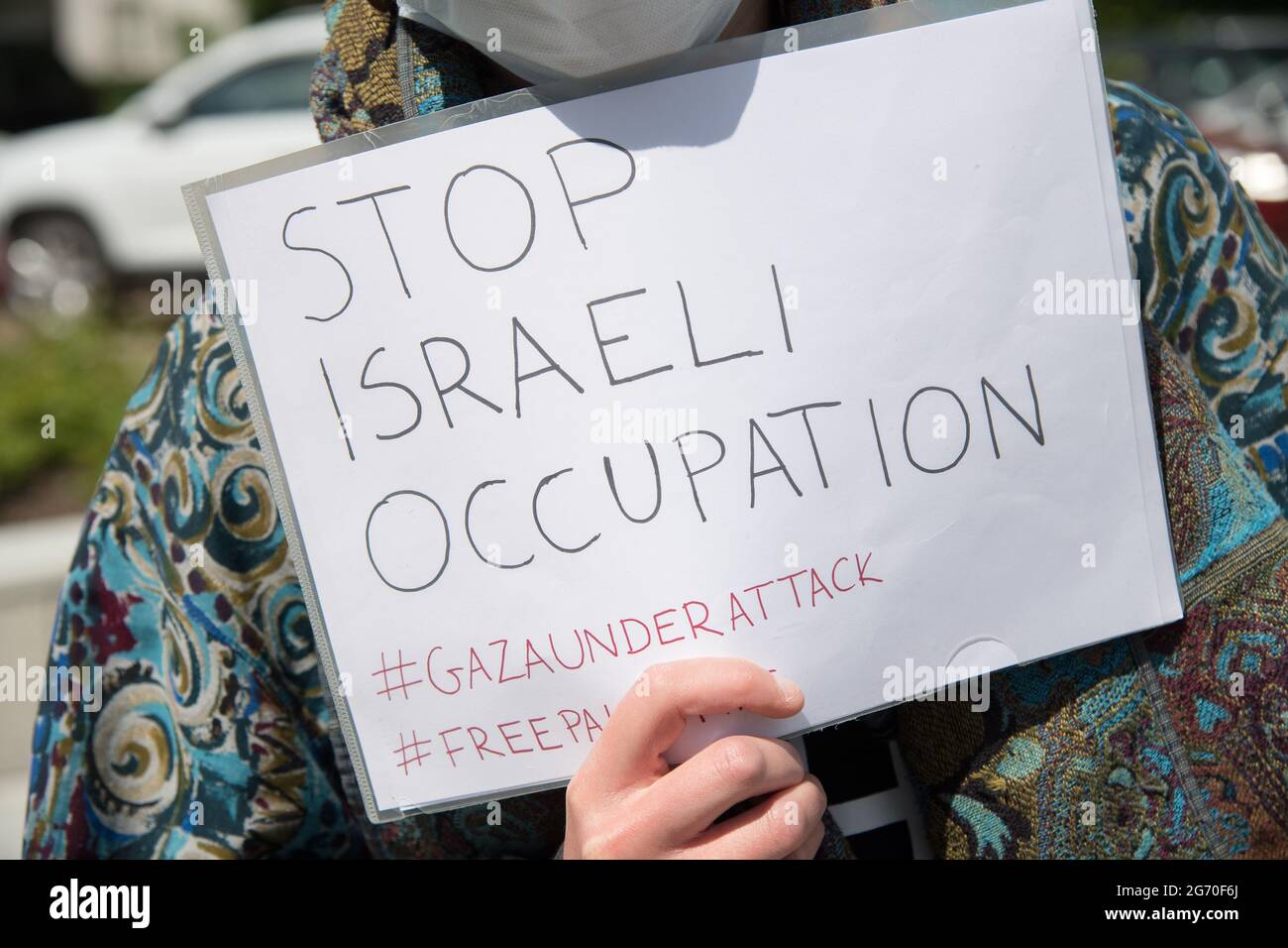 Manifestation pro-palestinienne à Varsovie, Pologne. 20 mai 2021 © Wojciech Strozyk / Alamy stock photo Banque D'Images
