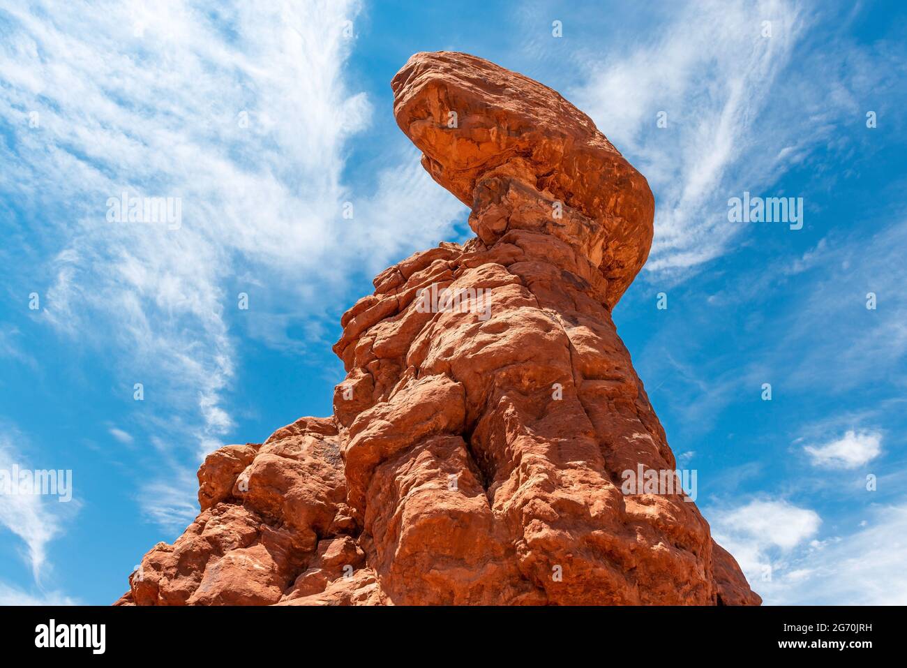 Formation de roches équilibrée, parc national d'Arches, Utah, États-Unis. Banque D'Images