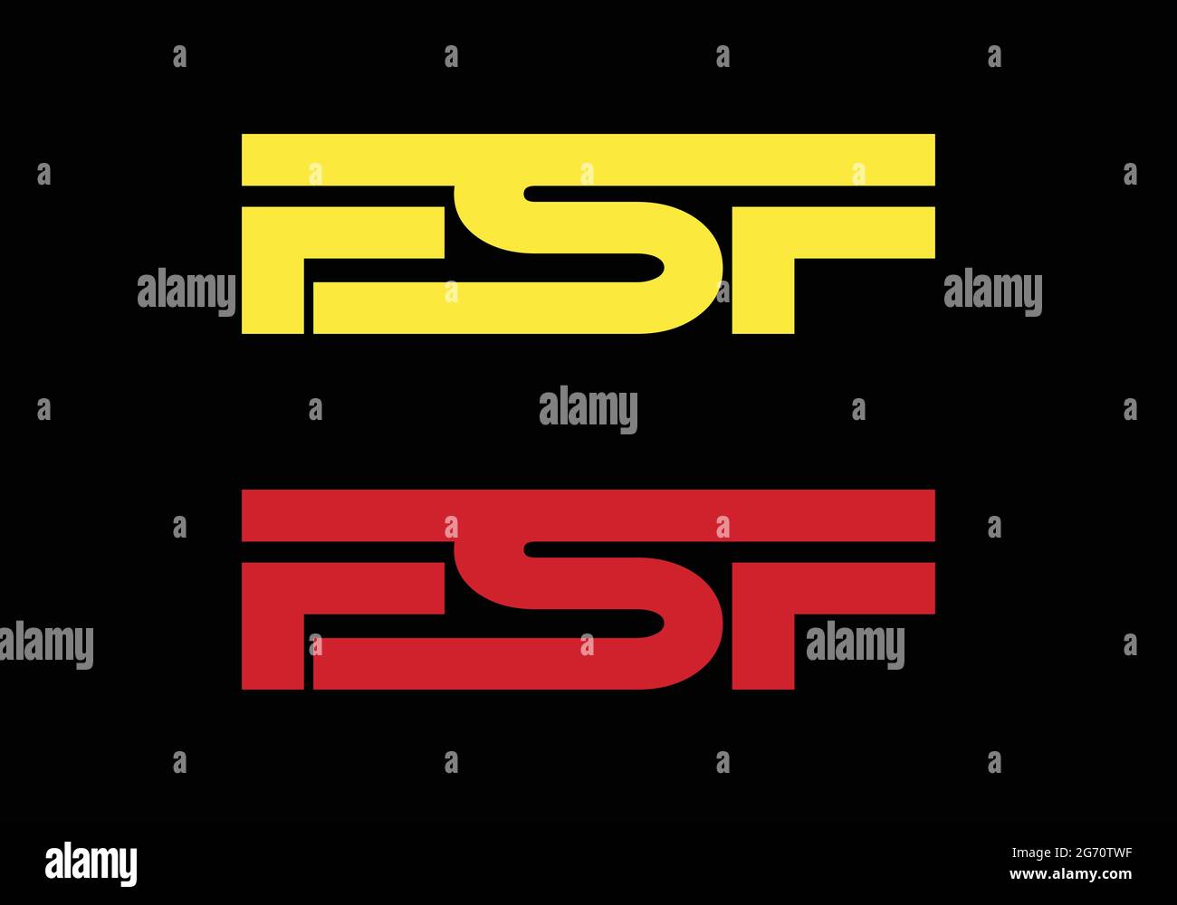 Premier monogramme lettre FSF logo Design Vector Template F S F lettre logo Design FSF Capital logo Design Illustration de Vecteur