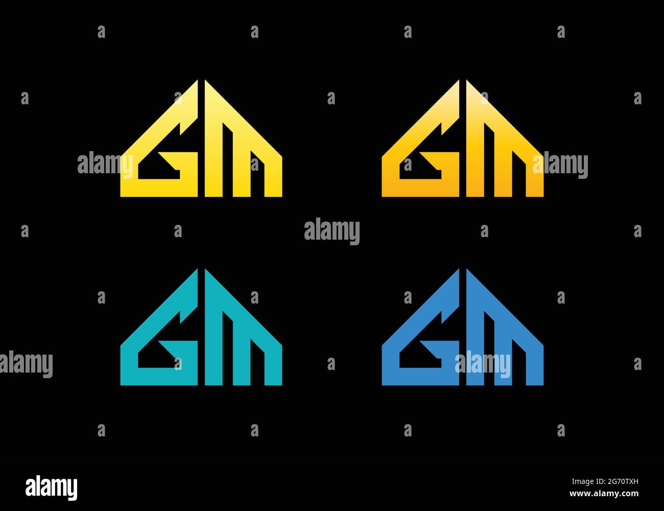 Lettre initiale du monogramme modèle vectoriel de logo GM lettre G M logo Design logo immobilier basé sur une lettre GM Illustration de Vecteur