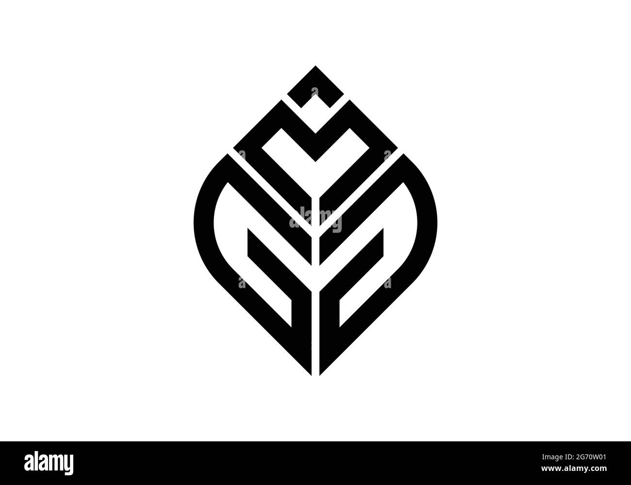 Lettre initiale du monogramme modèle de scénario de logo GMG lettre de GMG logo Design GMG logo Design pour vous Illustration de Vecteur