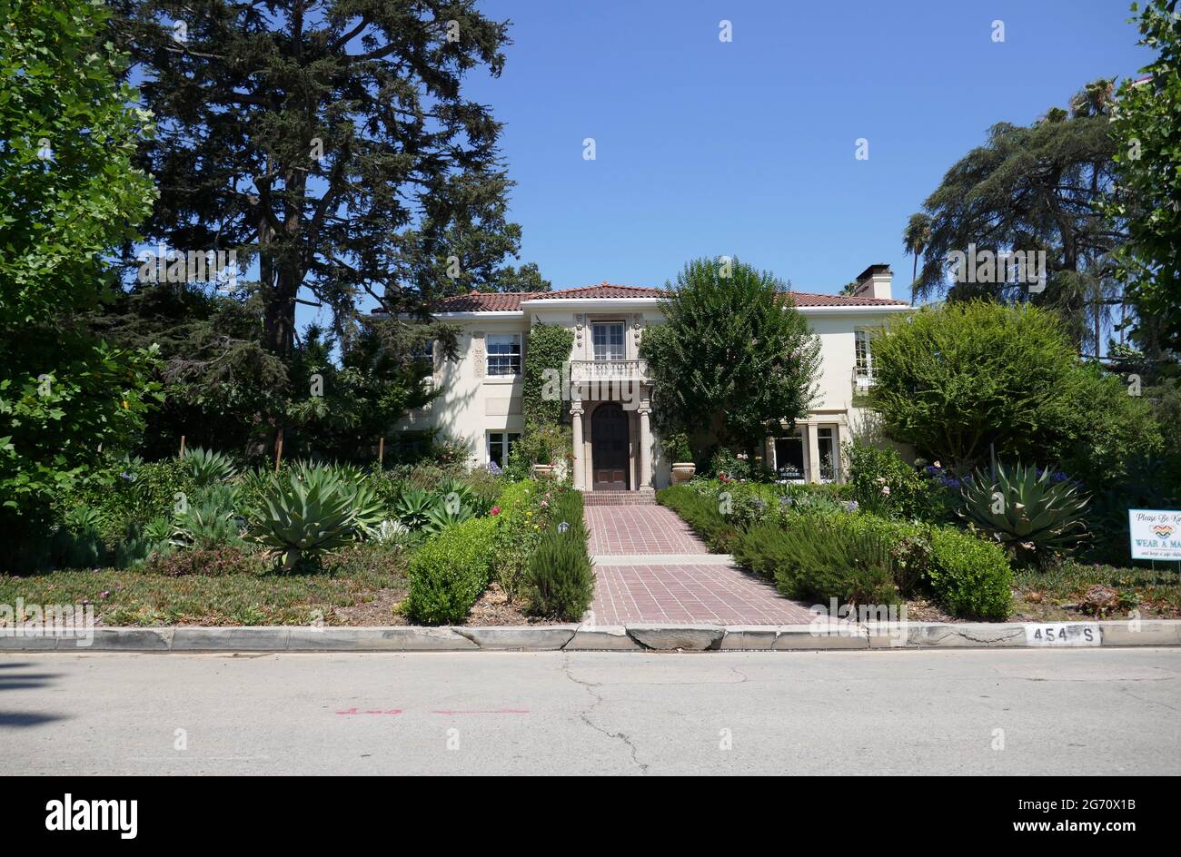 Los Angeles, Californie, États-Unis 9 juillet 2021 UNE vue générale de l'atmosphère de l'acteur John Barrymore et de l'actrice Dolores Costello ancien domicile/maison au 454 S. Windsor Blvd le 9 juillet 2021 à Los Angeles, Californie, États-Unis. Photo par Barry King/Alay stock photo Banque D'Images