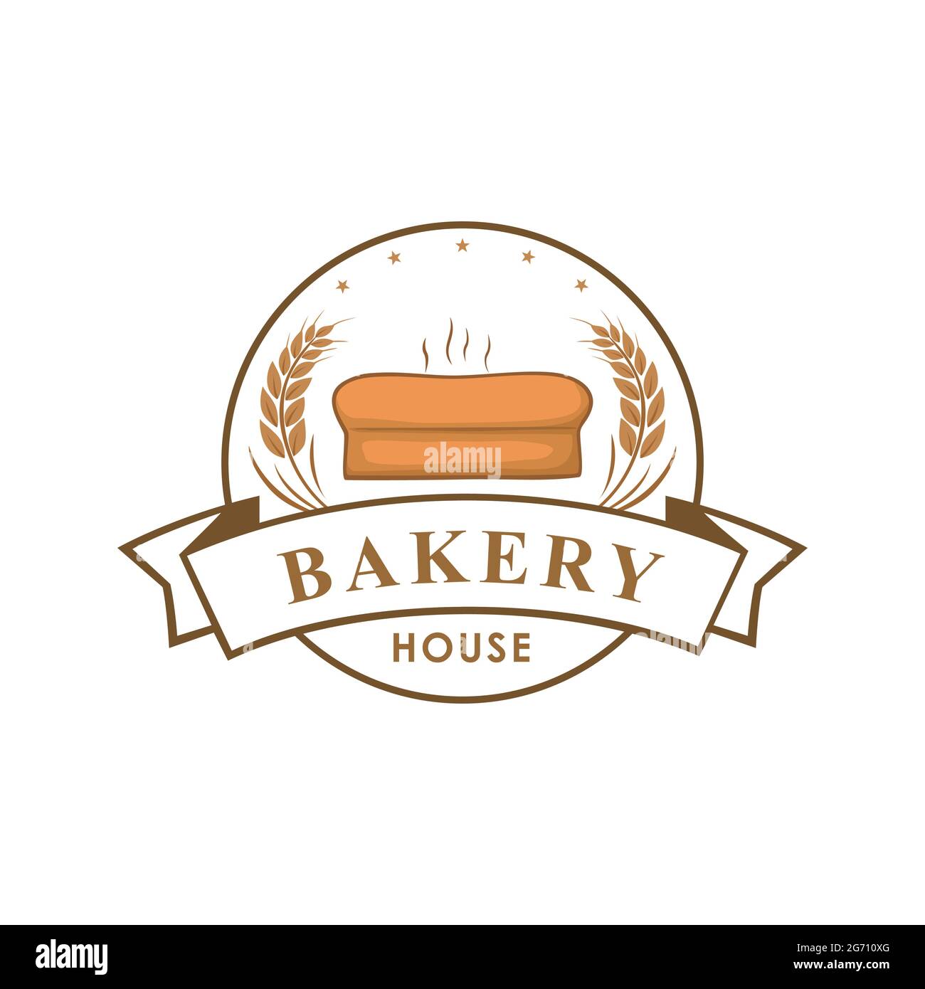 Logo de la boulangerie, enseigne, modèle, emblème, Vector Design Illustration de Vecteur