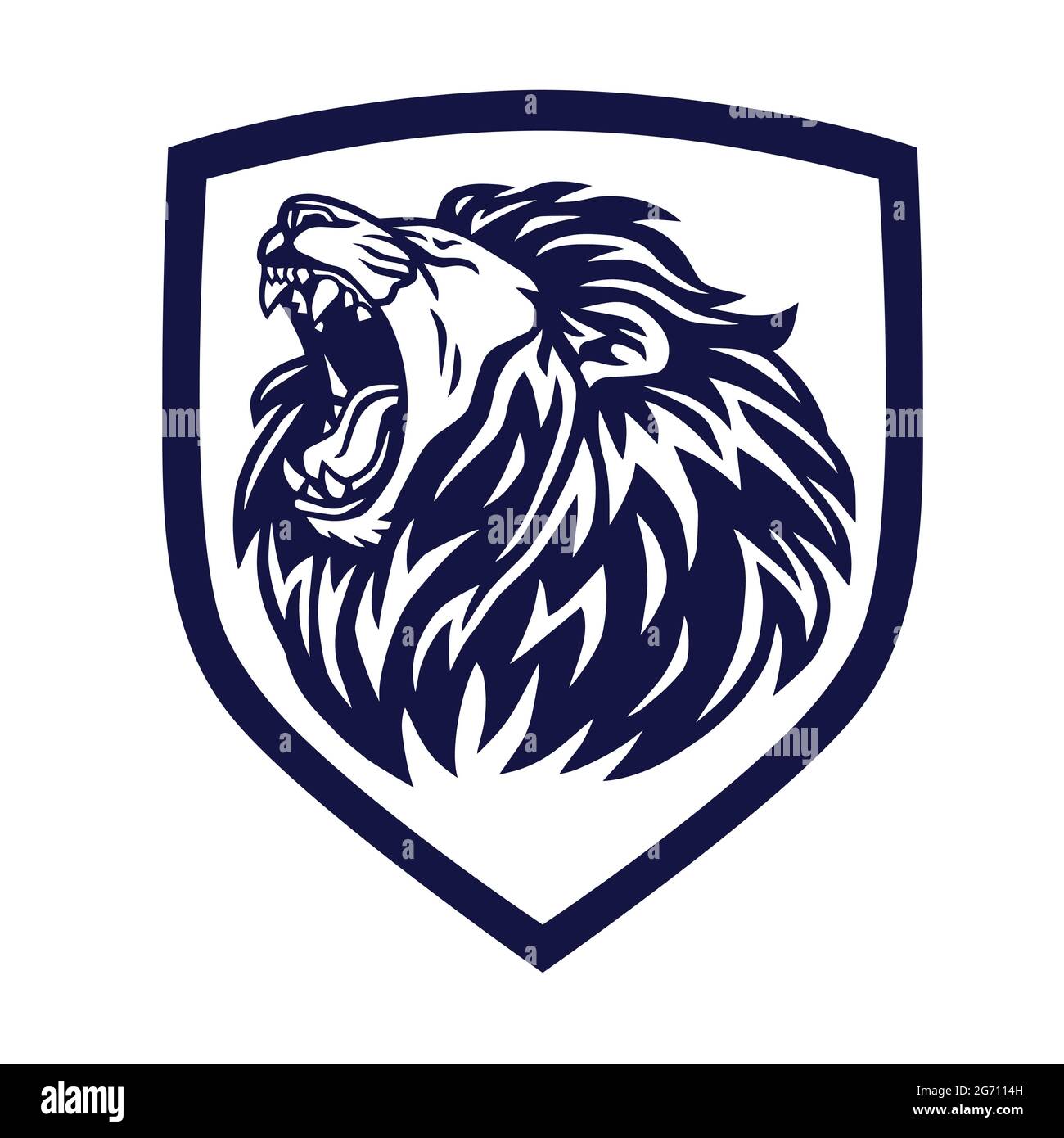 Logo Lion Shield Vector Illustration de Vecteur