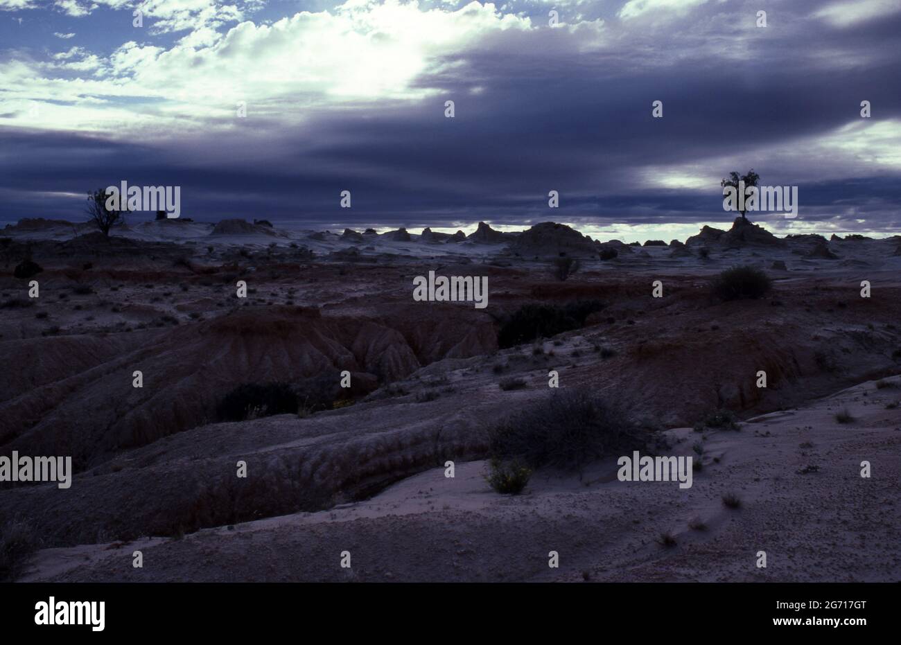 SITE DU PATRIMOINE MONDIAL DES LACS WILLANDRA, NOUVELLE-GALLES DU SUD, AUSTRALIE. LA ZONE CONTIENT DES EXEMPLES EXCEPTIONNELS DE LUNETTES. Banque D'Images