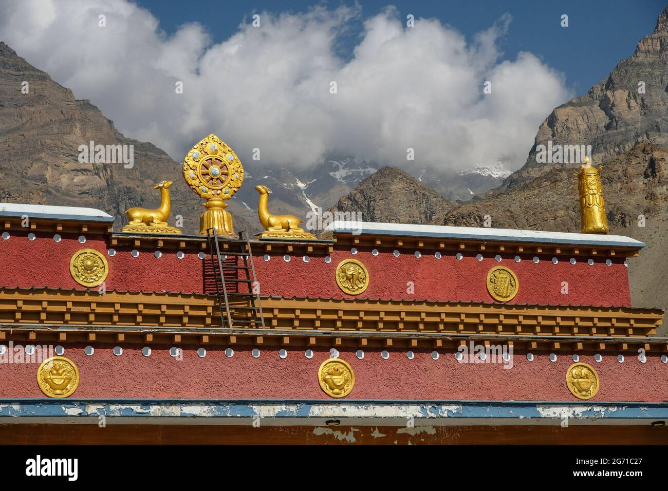 Tabo, Inde - juin 2021 : vues sur le monastère de Tabo dans le village de Tabo le 1er juillet 2021 dans la vallée de Spiti, Himachal Pradesh, Inde. Banque D'Images