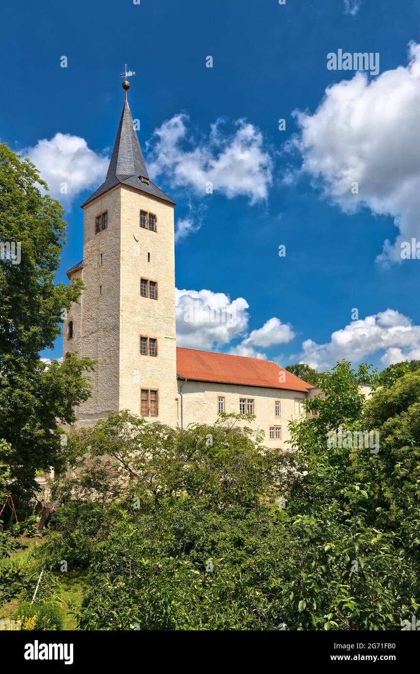 Schloss Hessen Nordharz Stempelstelle Burgen und Schlösser Harzer Wandernadel Banque D'Images