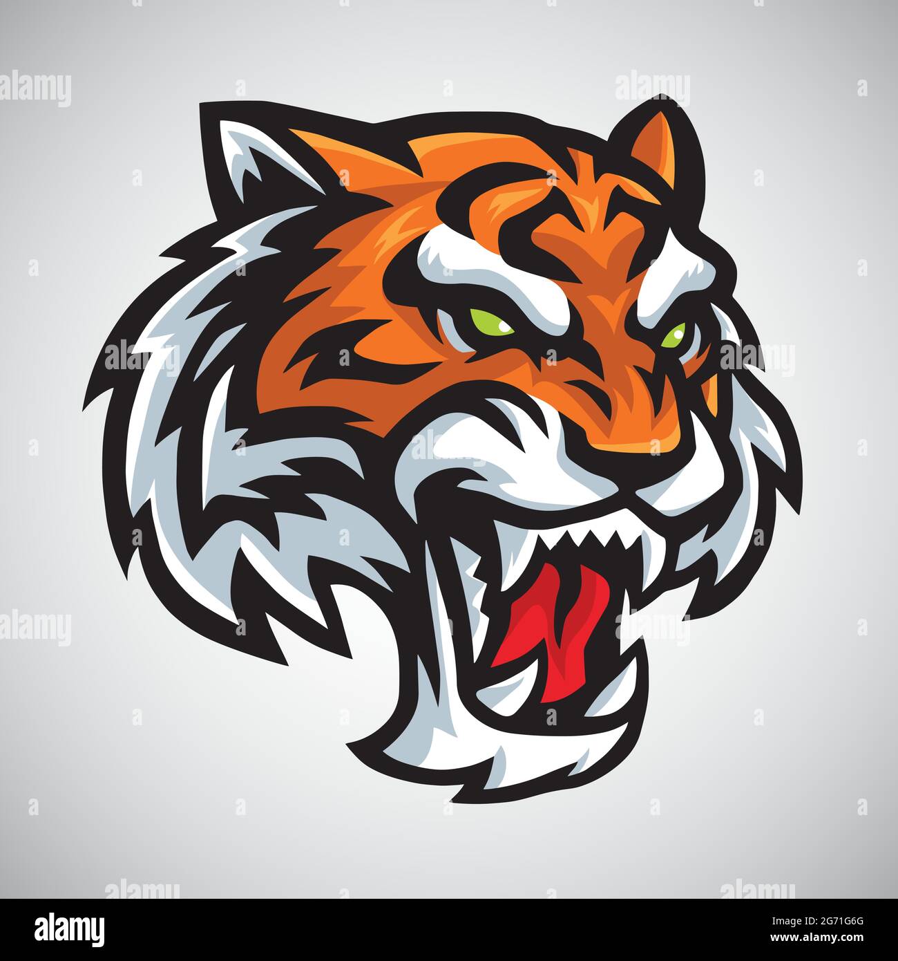 Illustration du vecteur Mascot avec logo Tiger Head Illustration de Vecteur