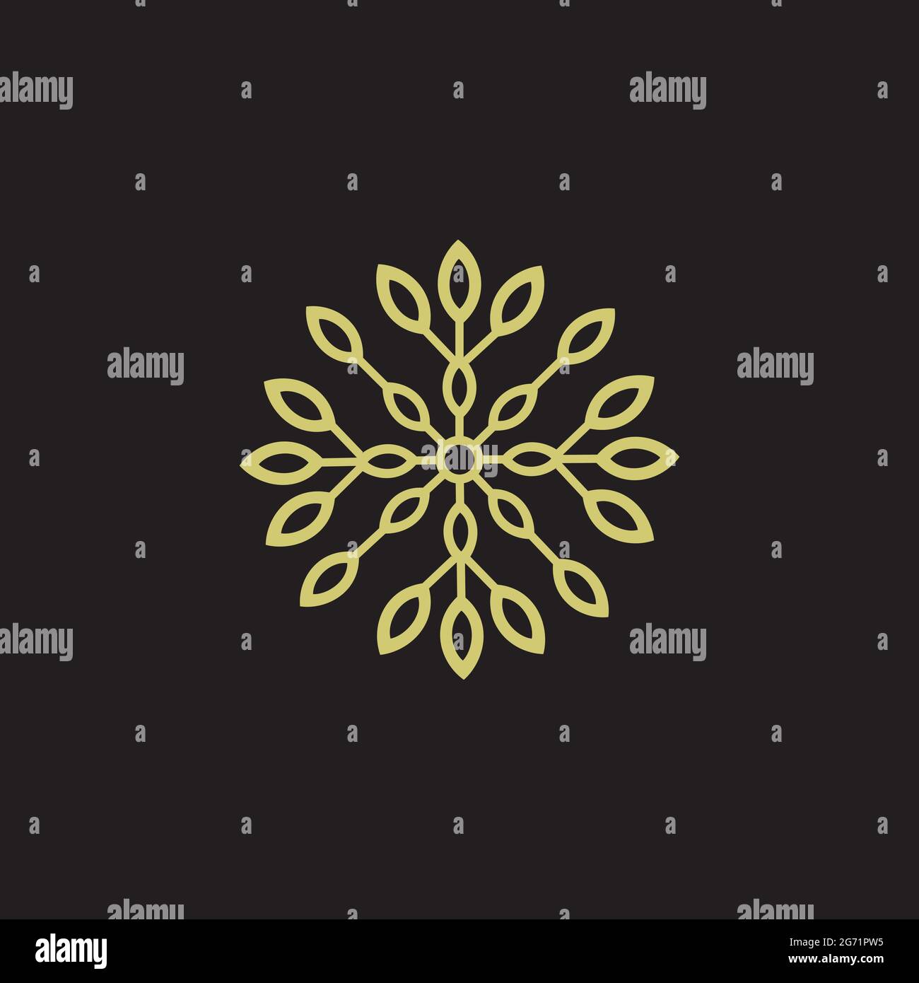 logo en forme de fleur en spirale inspiré du design exclusif Illustration de Vecteur