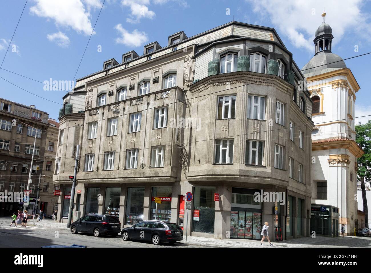 Diamant House Prague cubist bâtiment 1913, architecture cubiste Banque D'Images