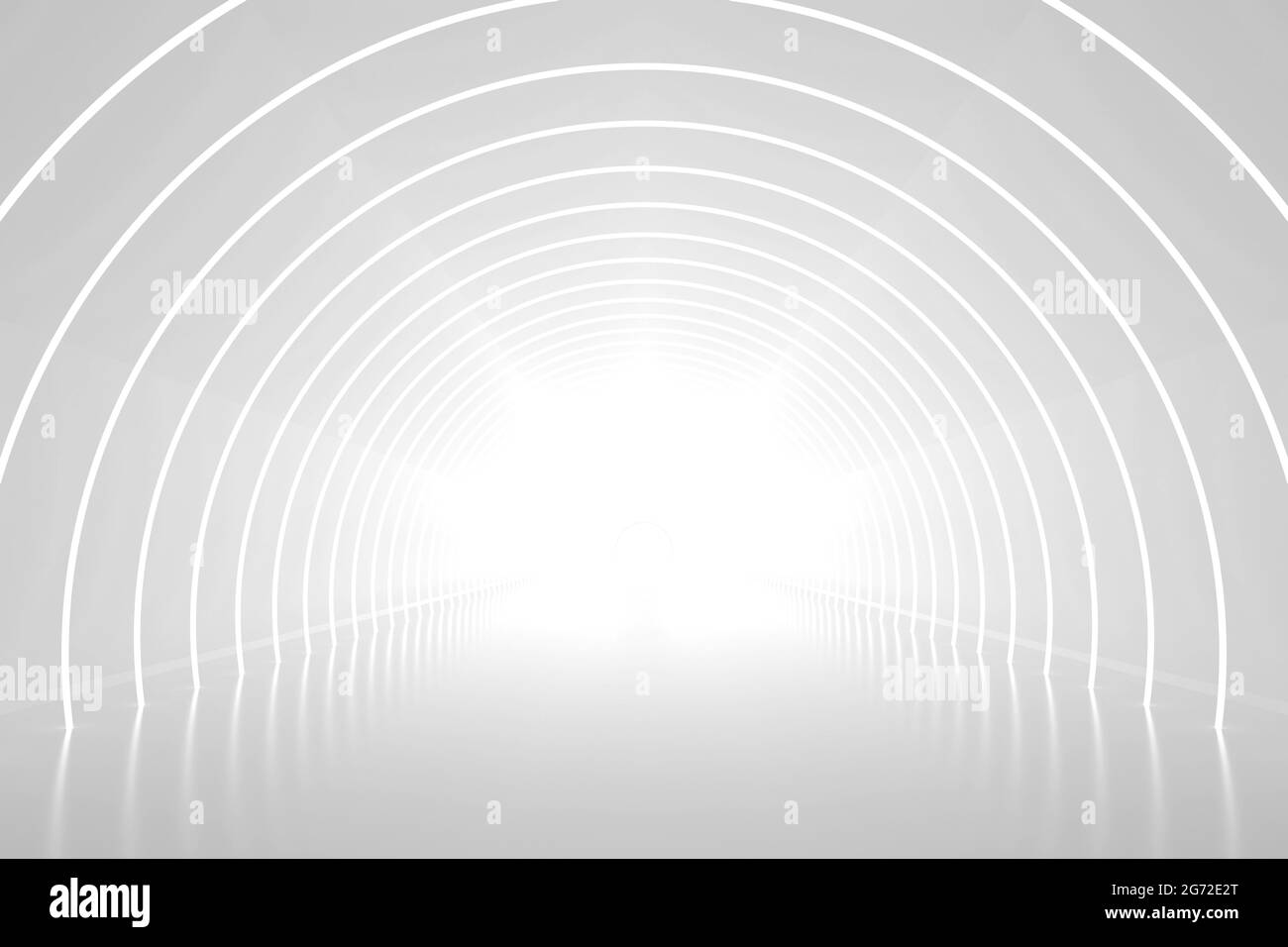 rendu 3d. Arc abstrait podium Way perspective arrière-plan. Banque D'Images