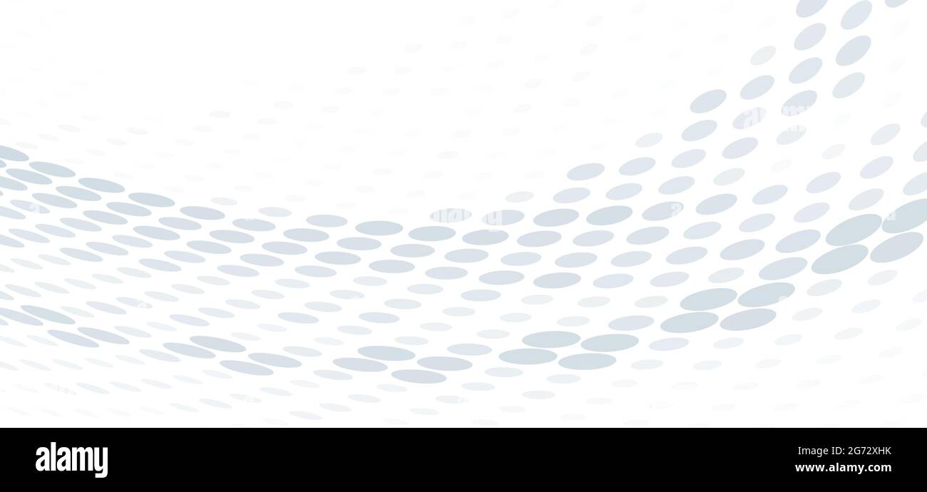 Arrière-plan abstrait blanc simple en pointillés gris avec effet demi-ton. Motif graphique vectoriel minimal Illustration de Vecteur