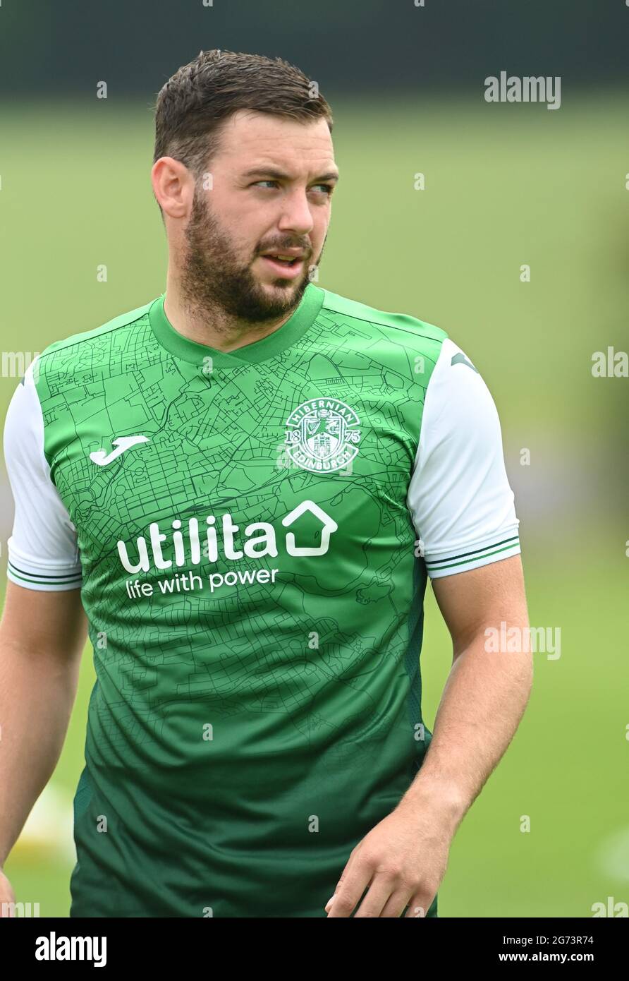 Tranent, Ormiston, East Lothian.Scotland. Royaume-Uni .3 juillet 21 Hibernian vs Dunfermline pré saison friendly match. Of Hibernian FC 2021-2022 Banque D'Images