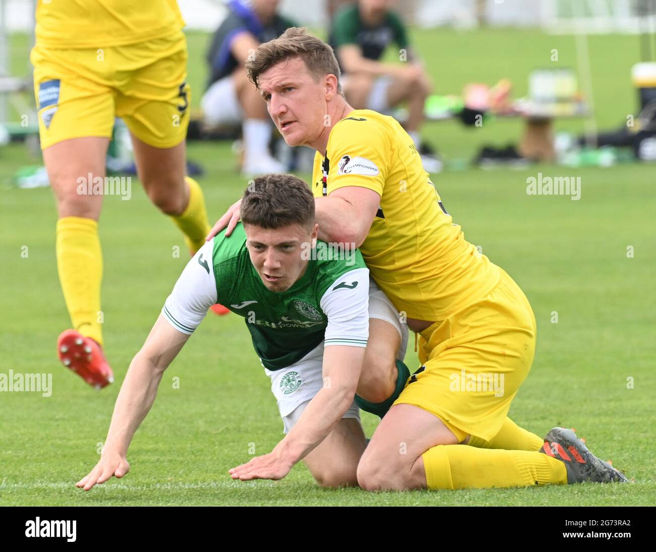 Tranent, Ormiston, East Lothian.Scotland. Royaume-Uni .3 juillet 21 Hibernian vs Dunfermline match amical avant la saison. Daniel MacKay de Hibernian FC 2021-2022 Banque D'Images