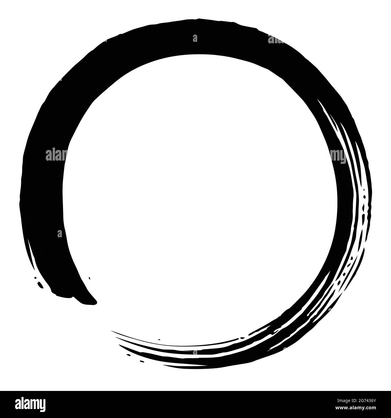 Black Enso Zen Circle Art Brush Vector Design icône illustration Illustration de Vecteur