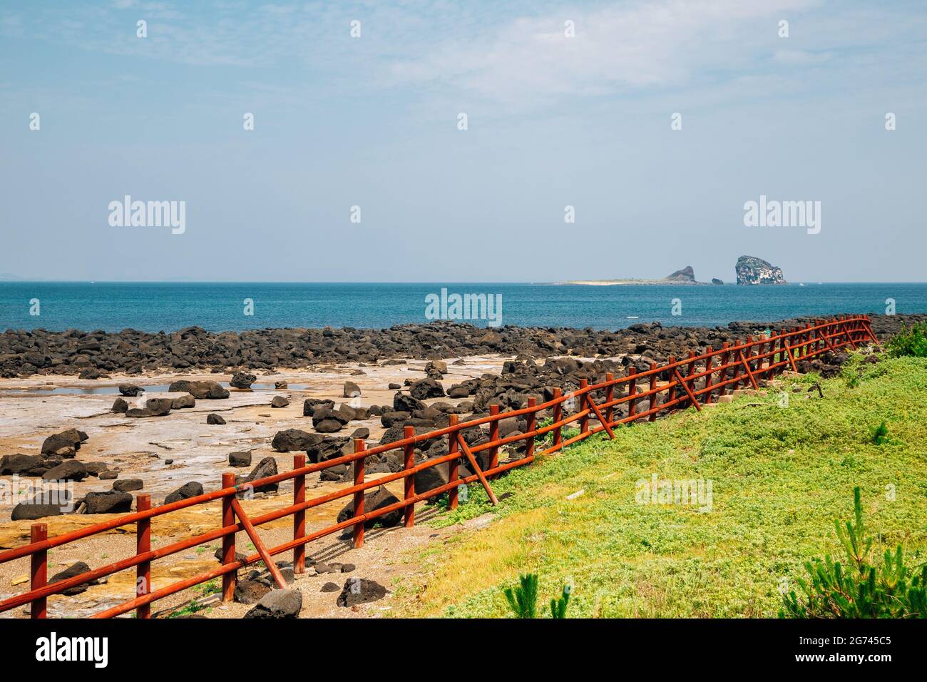 Jeju Olle Trail, paysage marin de l'île de Jeju, en Corée Banque D'Images