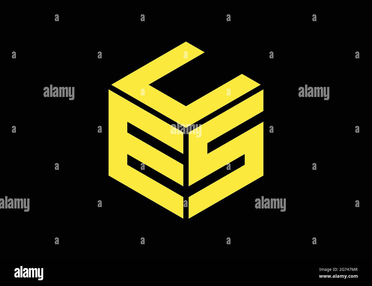 Lettre initiale du monogramme logo UES modèle vectoriel ESU E S CLetter logo Design Illustration de Vecteur