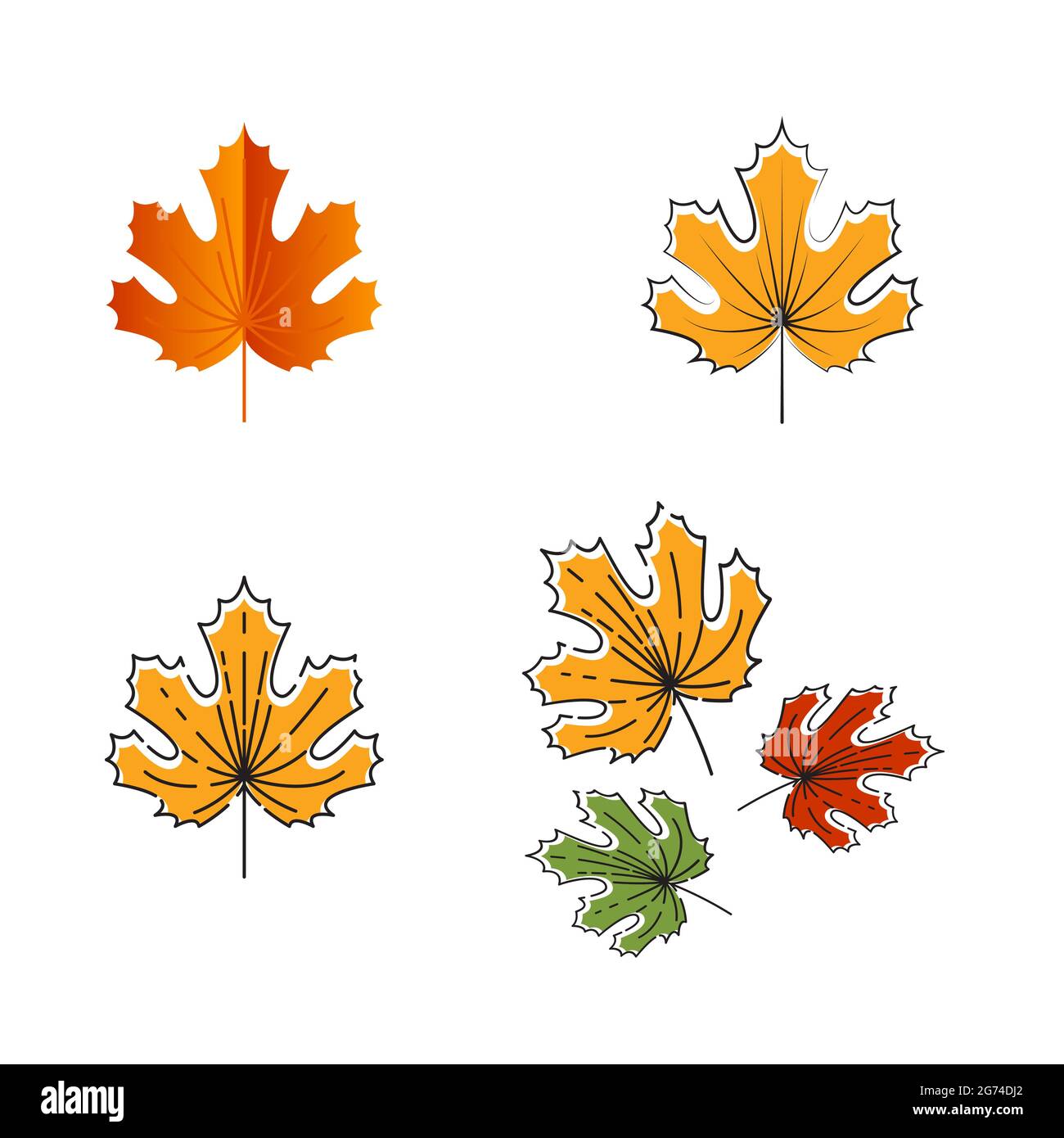 Modèle d'illustration de la conception de l'élément d'automne Vector Icon Illustration de Vecteur