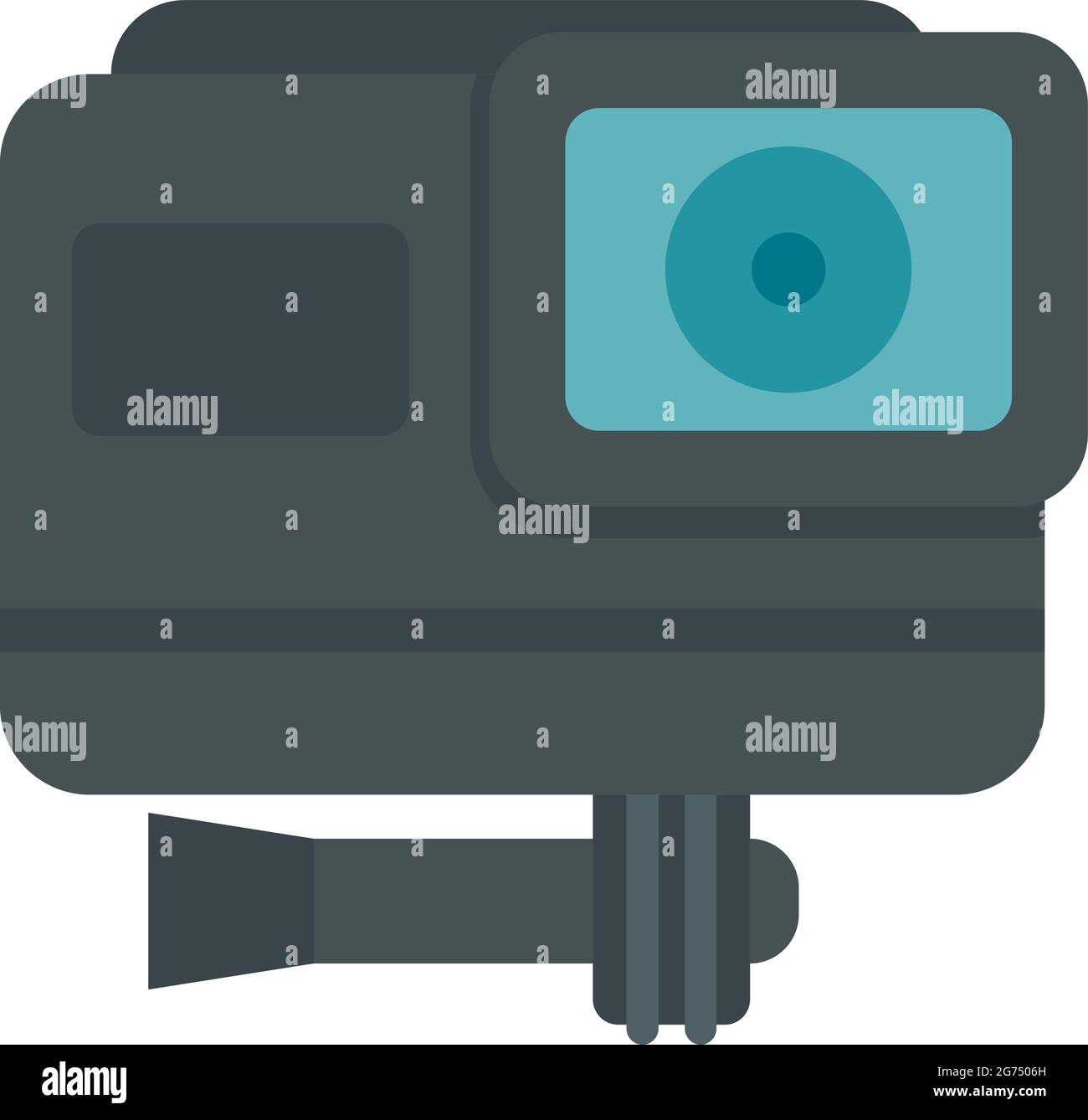 Caméra embarquée cinéma icône vecteur isolé plat Illustration de Vecteur