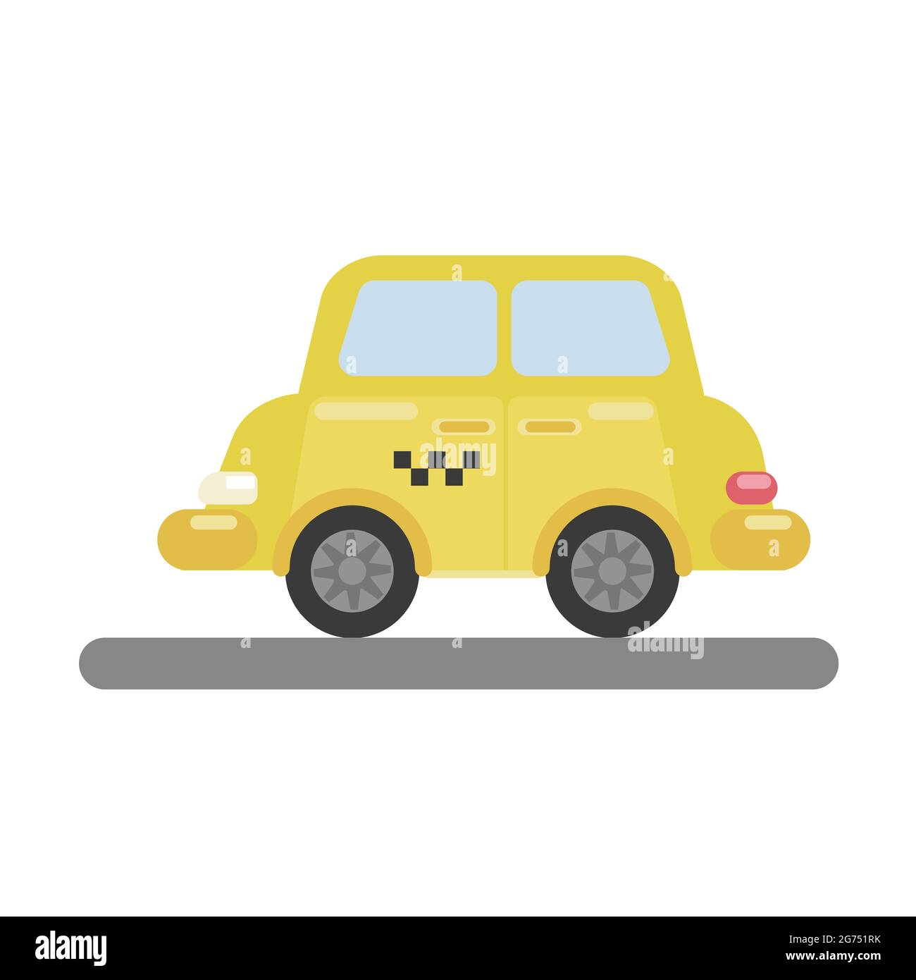 Illustration vectorielle isolée de l'icône de taxi colorée Illustration de Vecteur