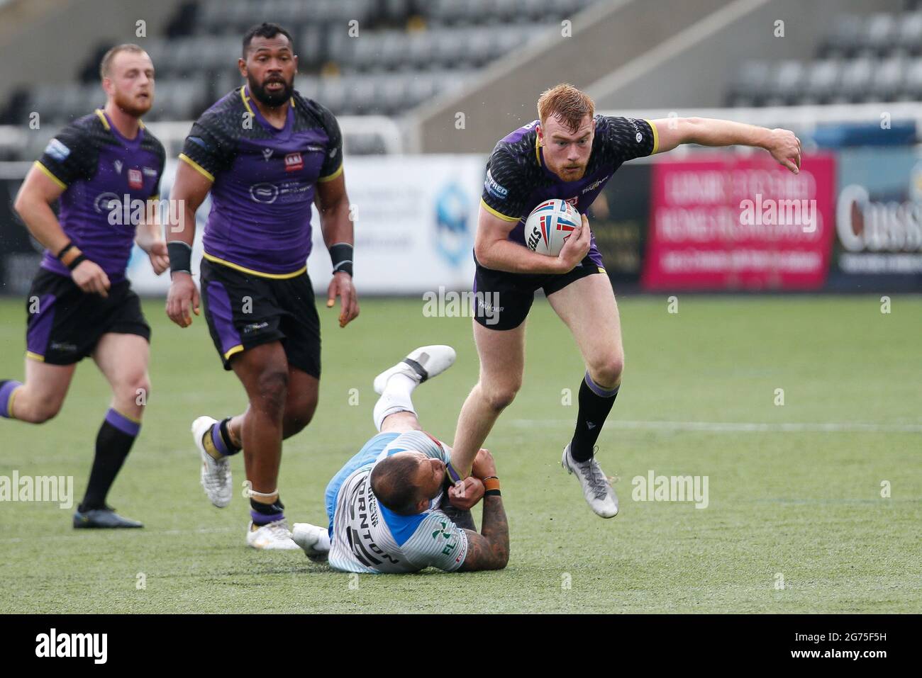 Newcastle, Royaume-Uni. 20 mars 2021. NEWCASTLE UPON TYNE, ROYAUME-UNI. 11 JUILLET Alex Donaghy de Newcastle Thunder en action pendant le match DE championnat DE BETFRED entre Newcastle Thunder et Dewsbury Rams à Kingston Park, Newcastle, le dimanche 11 juillet 2021. (Credit: Chris Lishman | MI News) Credit: MI News & Sport /Alay Live News Banque D'Images