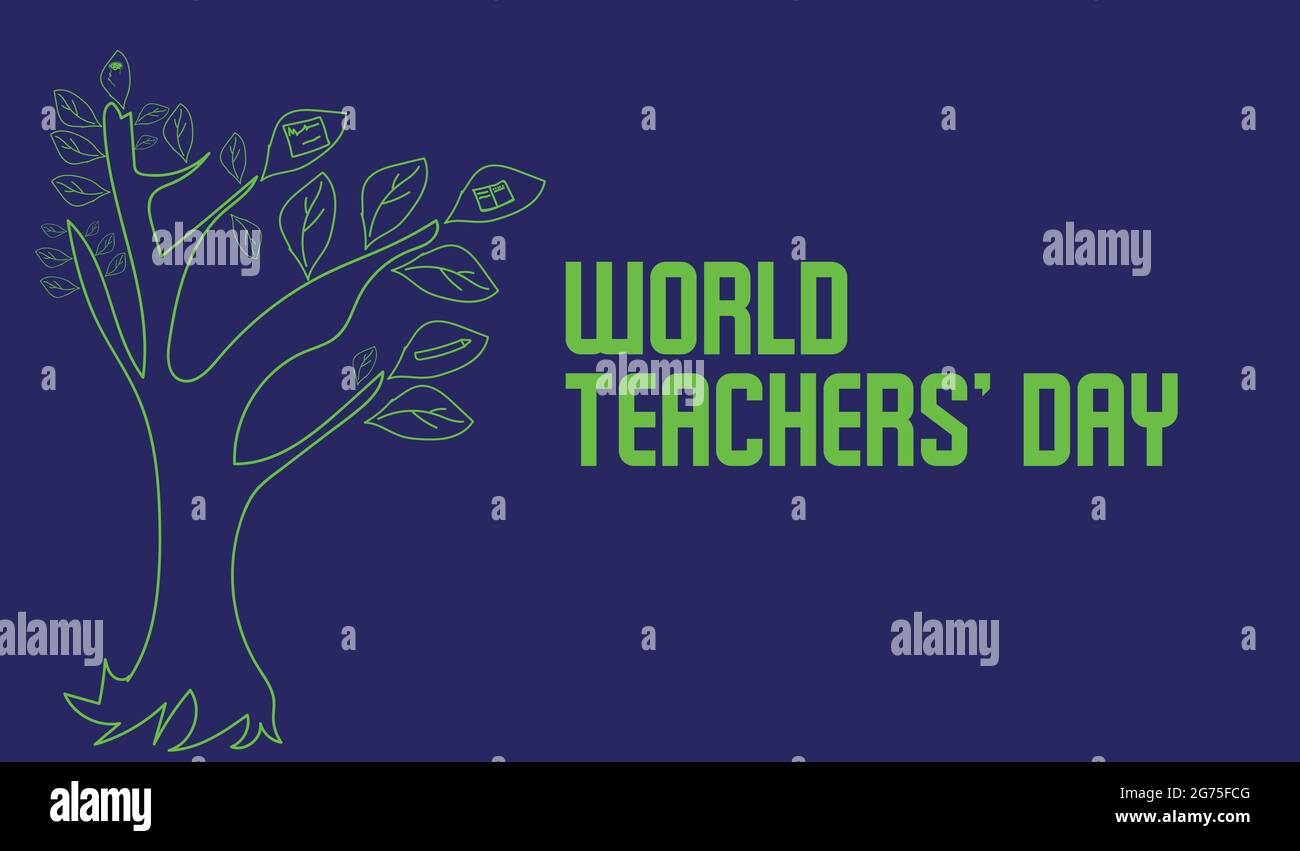 Modèle vectoriel de la Journée mondiale des enseignants Illustration de Vecteur