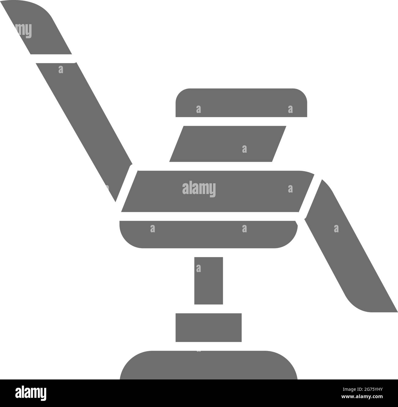 Chaise pour studio de tatouage, icône grise de l'équipement. Illustration de Vecteur