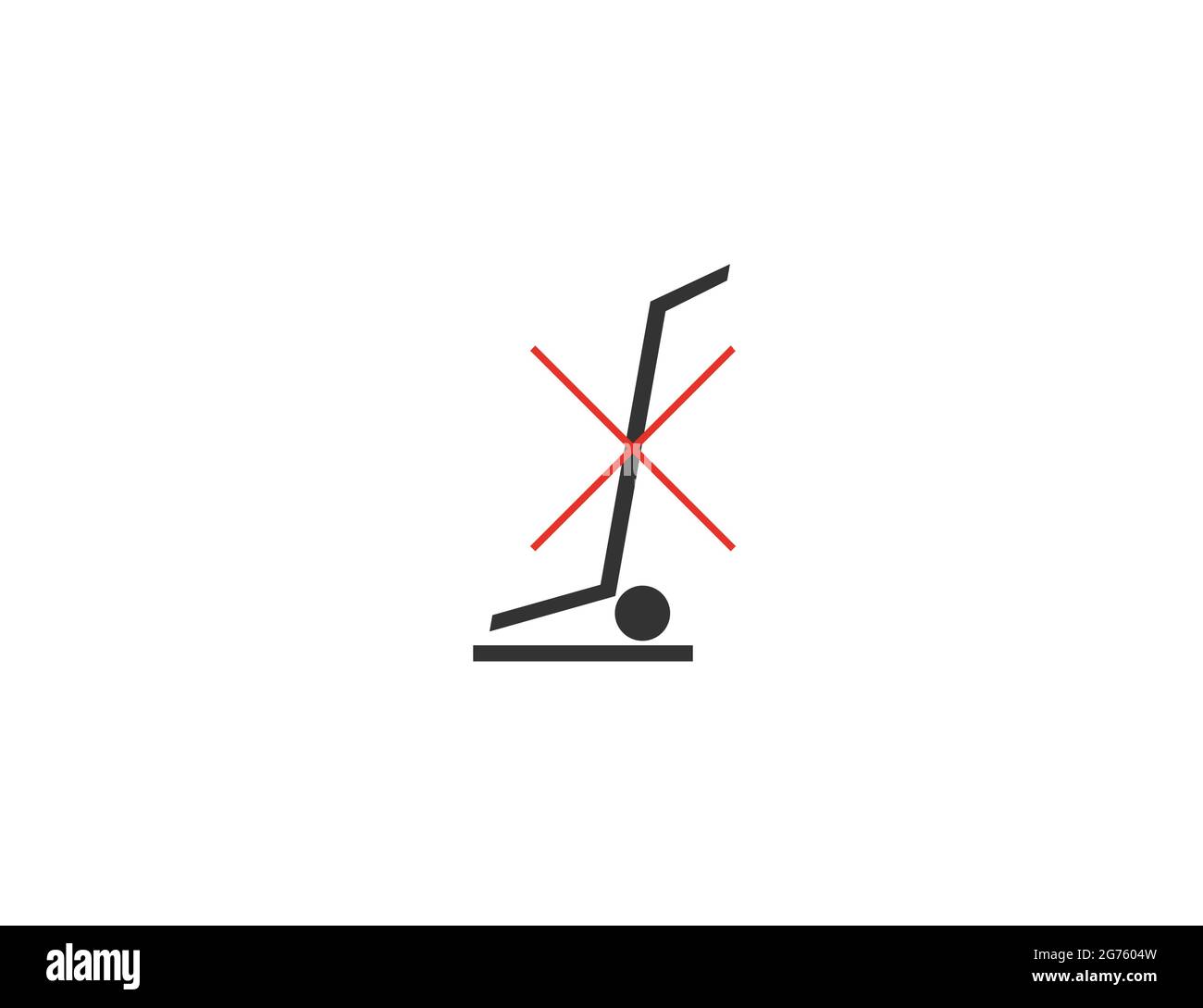 Aucun chariot à main ici symbole, icône. Illustration de Vecteur