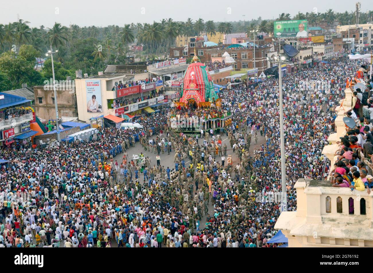 char tirant à puri odisha inde pendant le festival de ratha yatra Banque D'Images