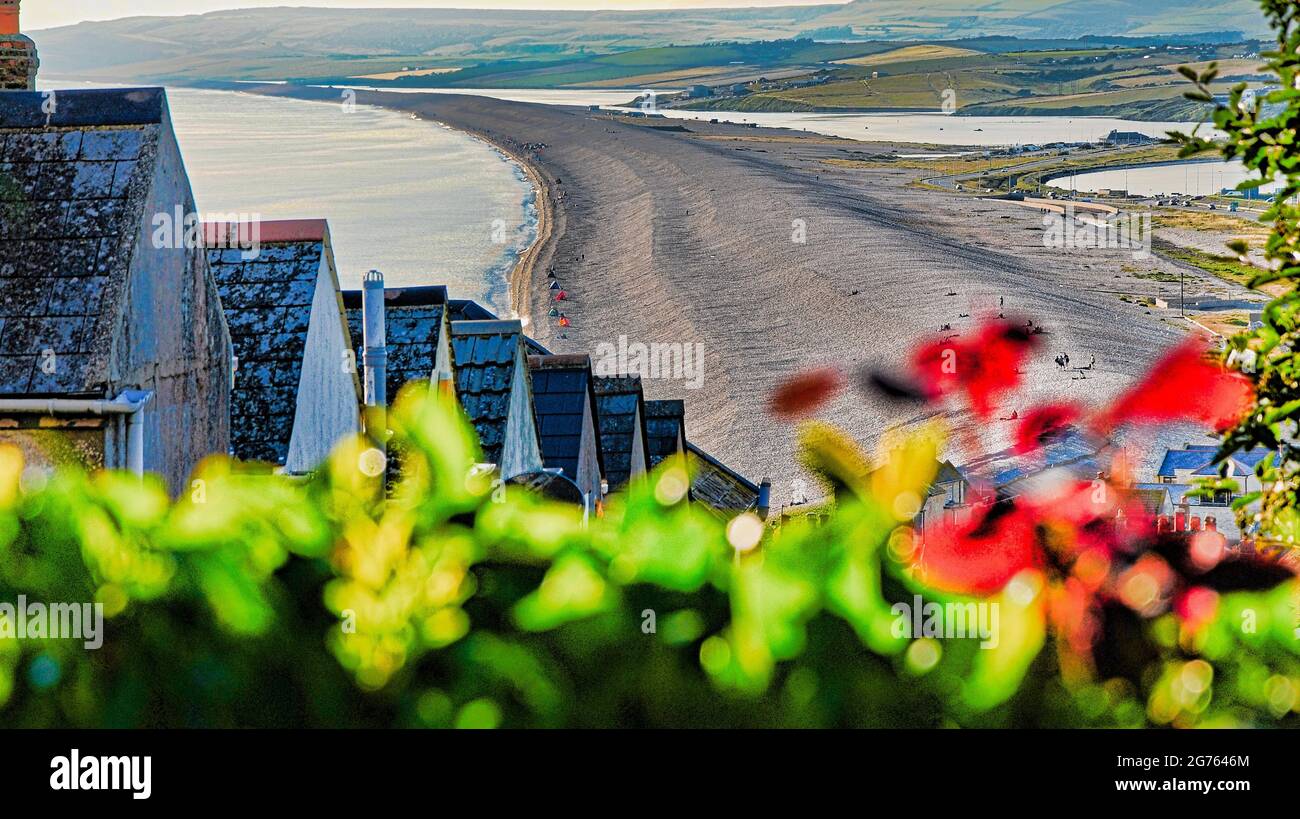 Météo au Royaume-Uni : journée ensoleillée sur l'île de Portland à Dorset Banque D'Images