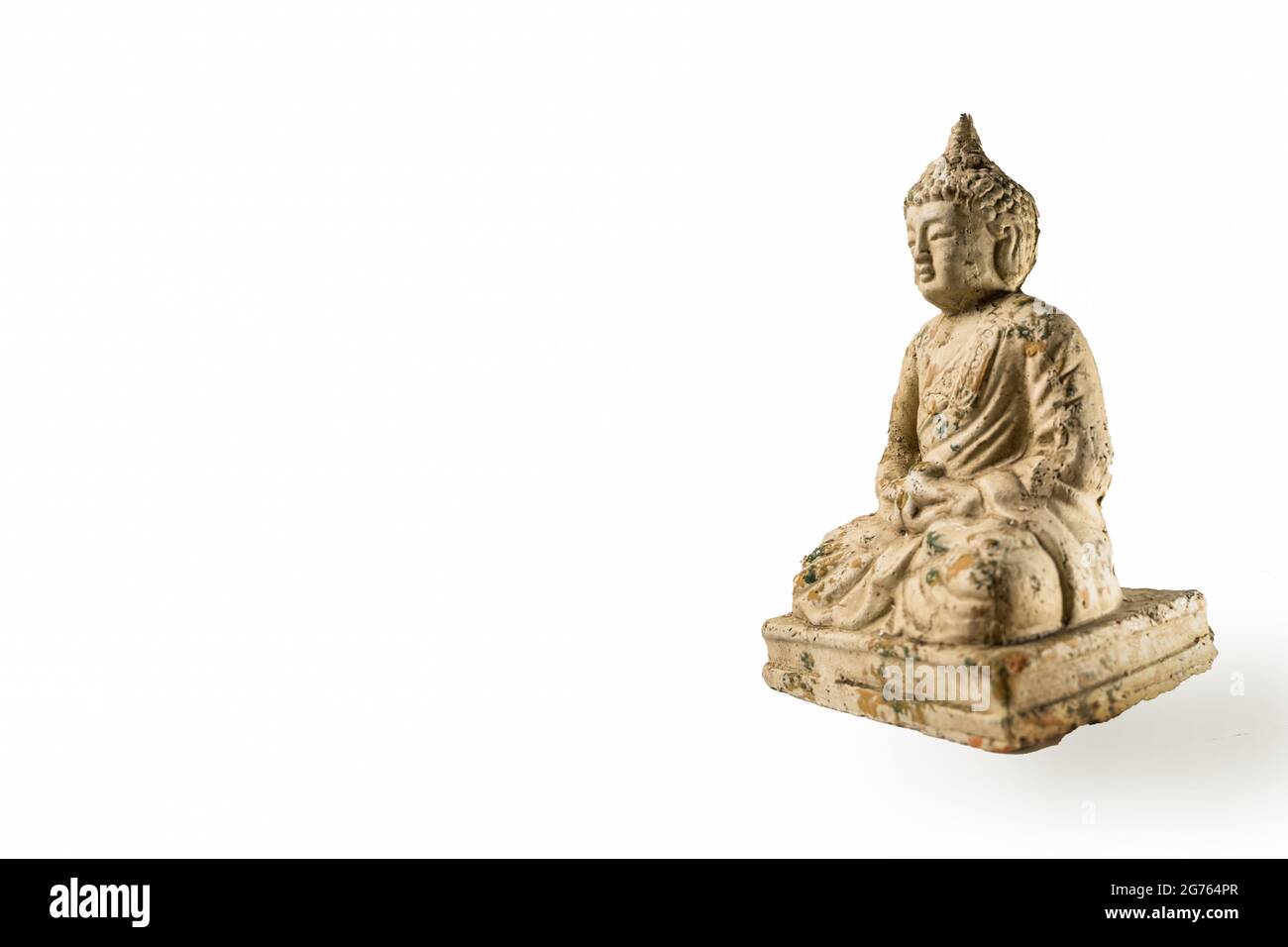 Figurine de Bouddha MAHAVIR, assis en train de méditer, argent, 30cm