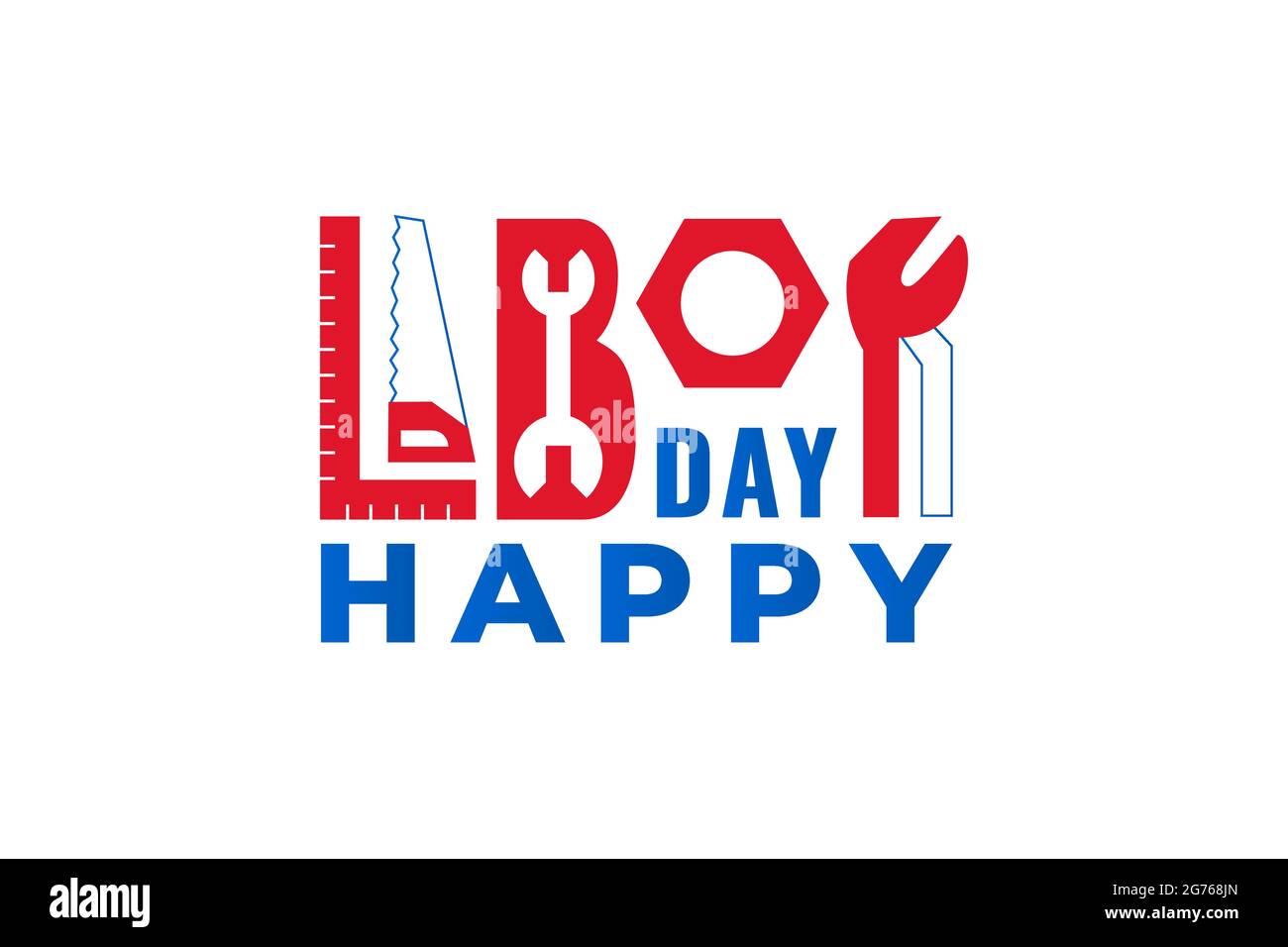 Fête du travail. Illustration typographique vectorielle pour la fête du travail aux États-Unis Illustration de Vecteur