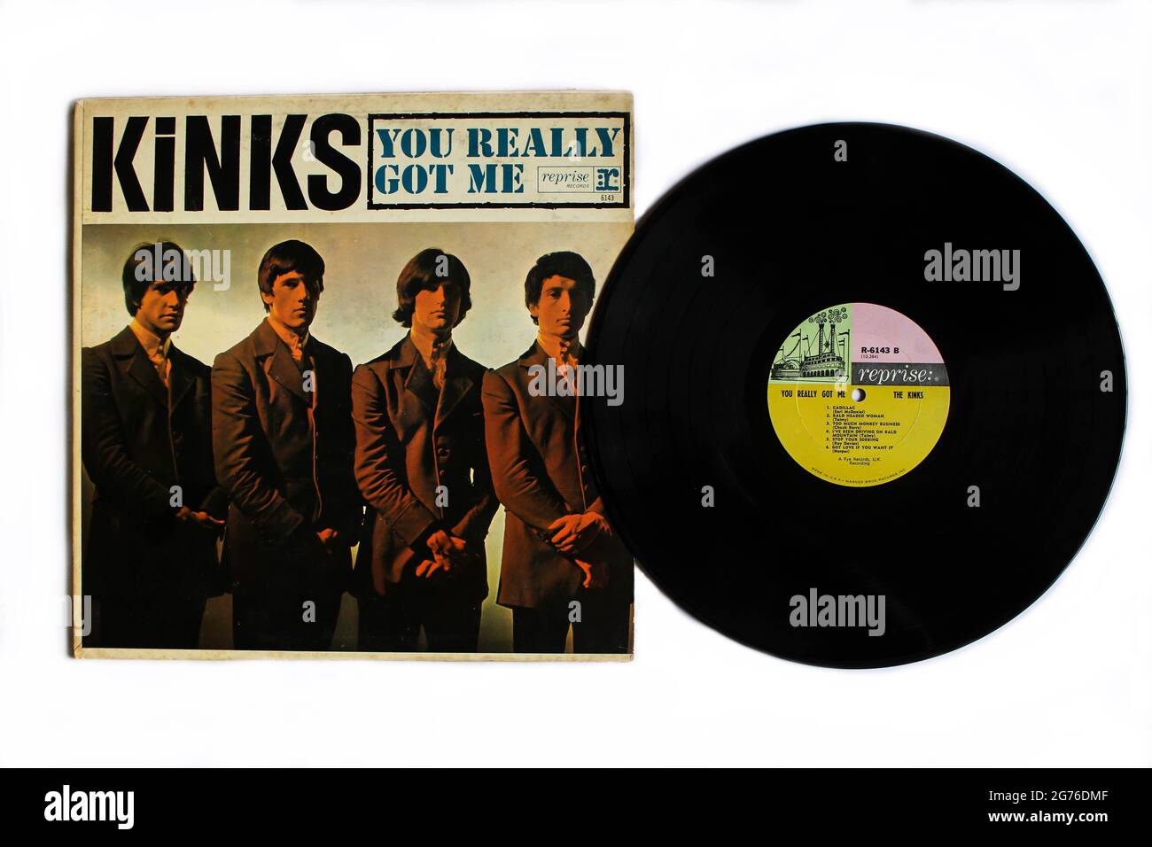 Pop et rock groupe, les Kinks, album de musique sur vinyle disque LP. Intitulé : vous m'avez vraiment fait la couverture de l'album Banque D'Images