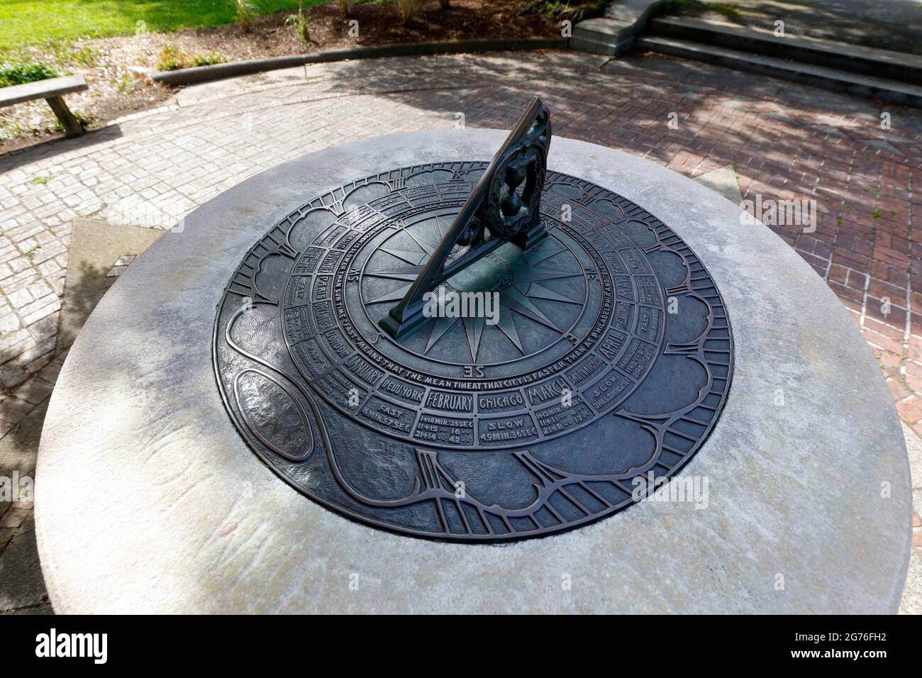 The Fairmount Park horticulture Center Sundial par Alexander Calder, Philadelphie, Pennsylvanie. Banque D'Images