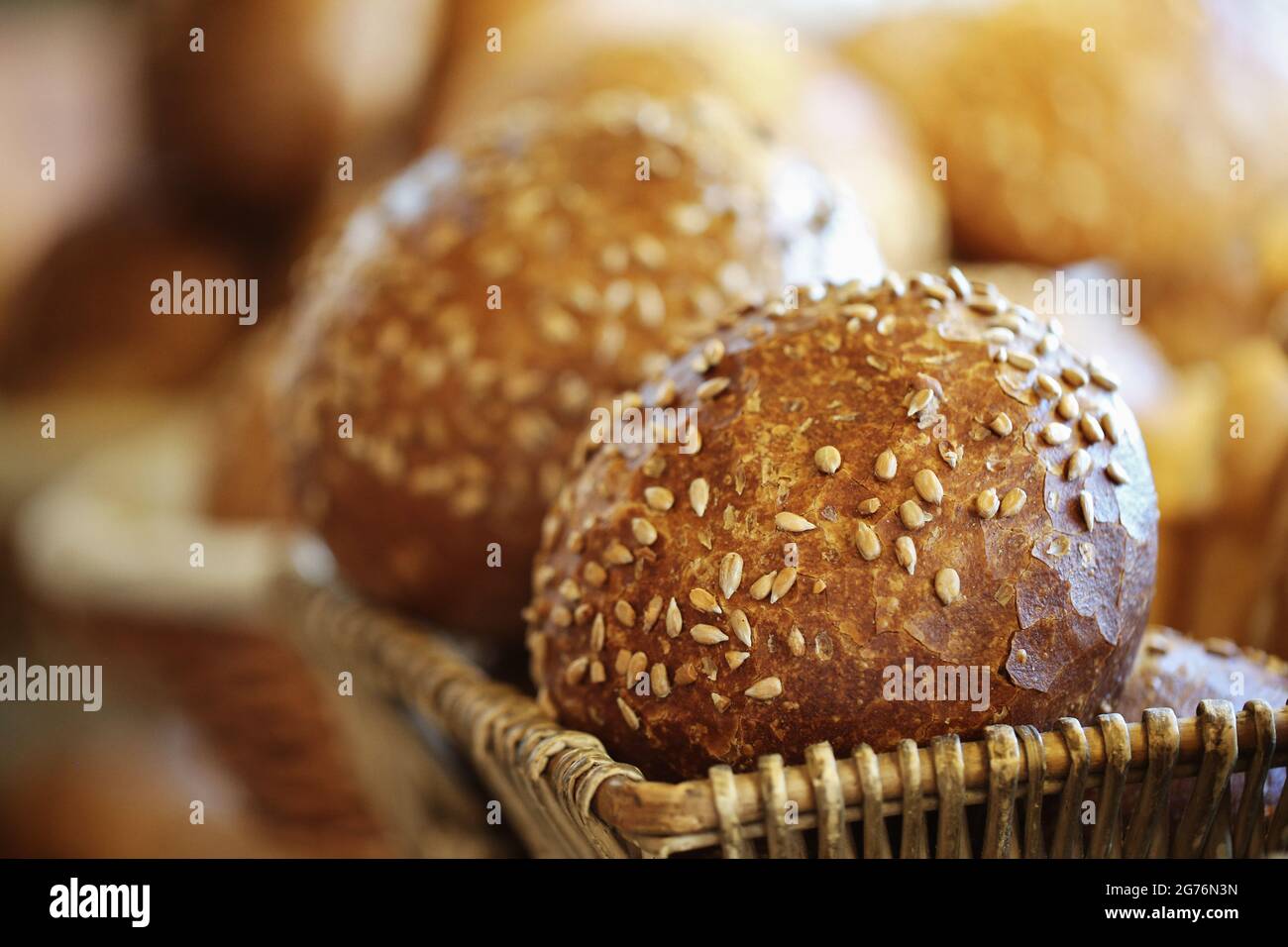 Pain allemand de base, produits de boulangerie, pâtisserie et boulangerie Banque D'Images