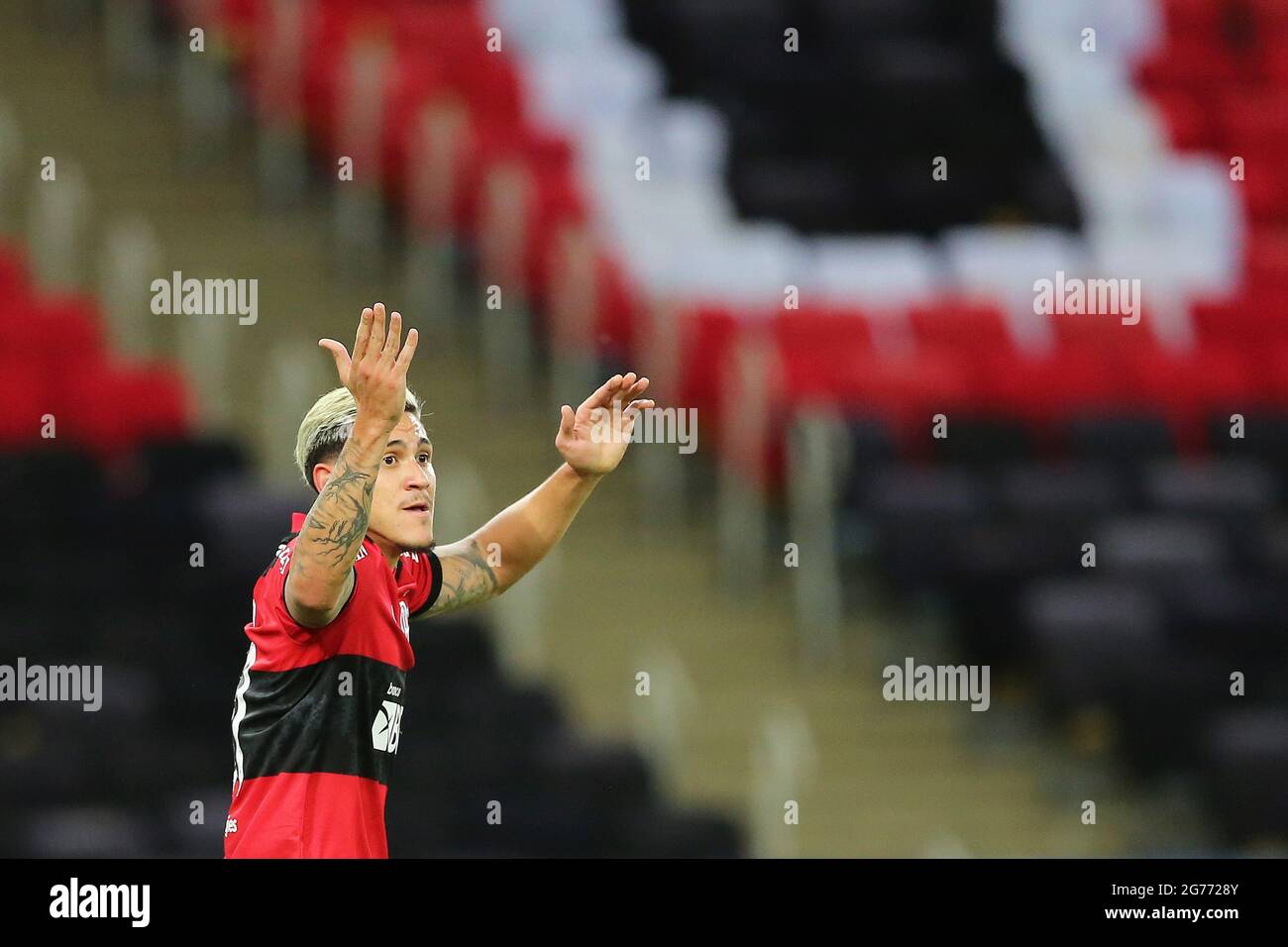 11 juillet 2021 ; Estádio Maracan&#xe3 ;, Rio de Janeiro, Brésil. Brésil A League football, Flamengo contre Chapiecoense; Pedro de Flamengo Banque D'Images