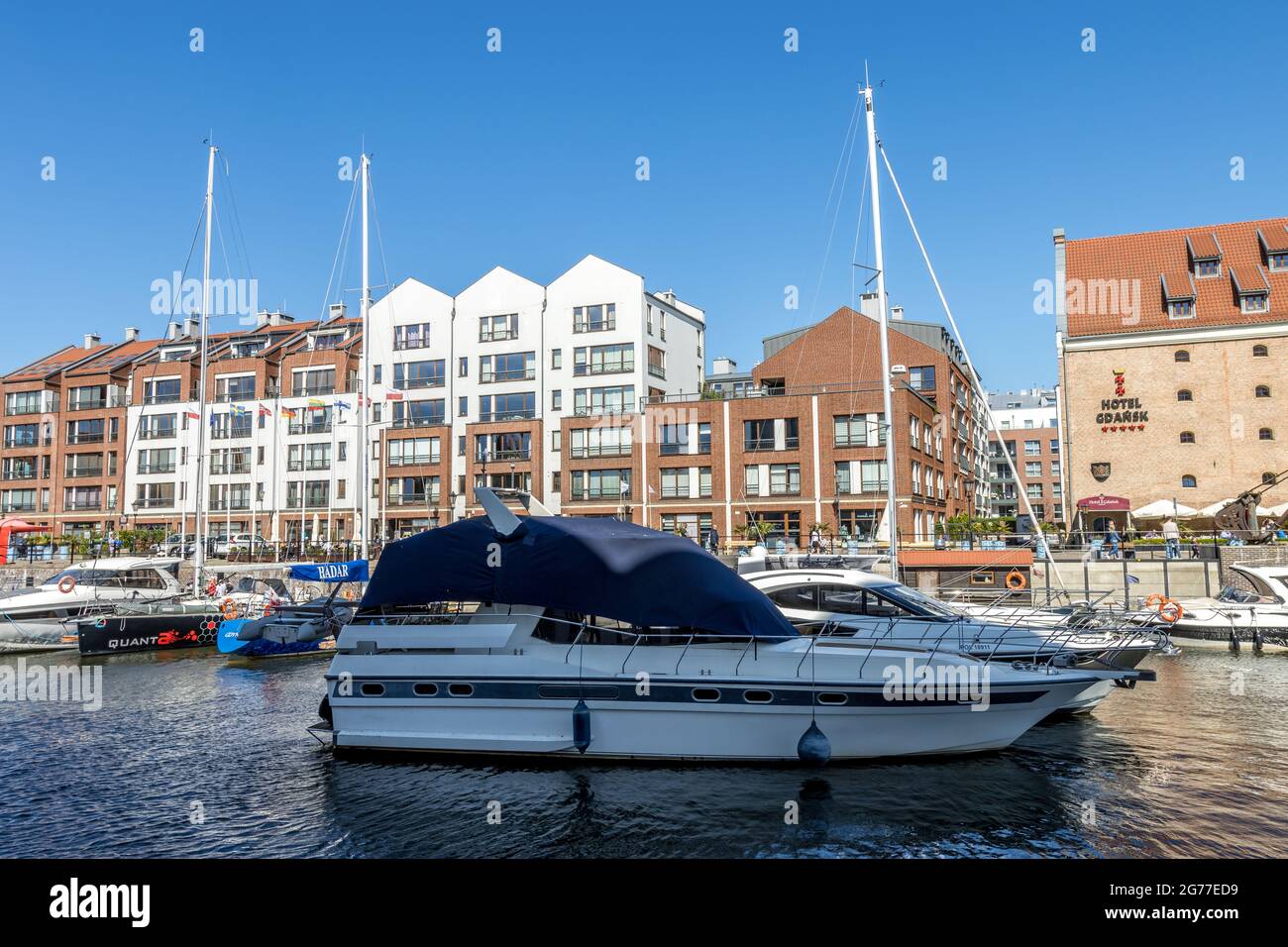 GDANSK, POLOGNE - 13 juin 2021 : Gdansk, Pologne - 13 2021 juin « The New look of Marina Gdansk » Banque D'Images