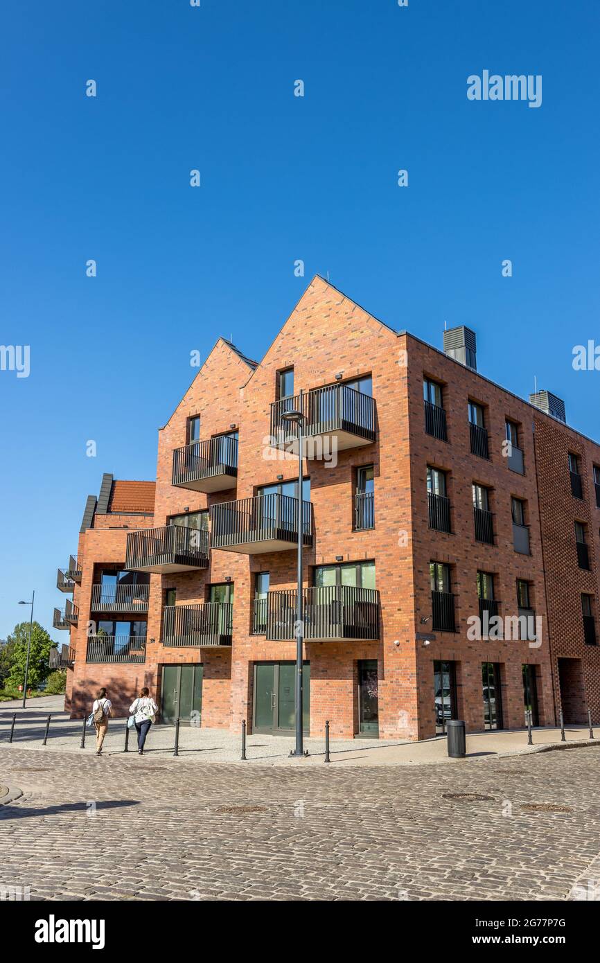 GDANSK, POLOGNE - 14 juin 2021 : Gdansk, Pologne - 13 2021 juin « les nouveaux appartements à Gdansk » Banque D'Images