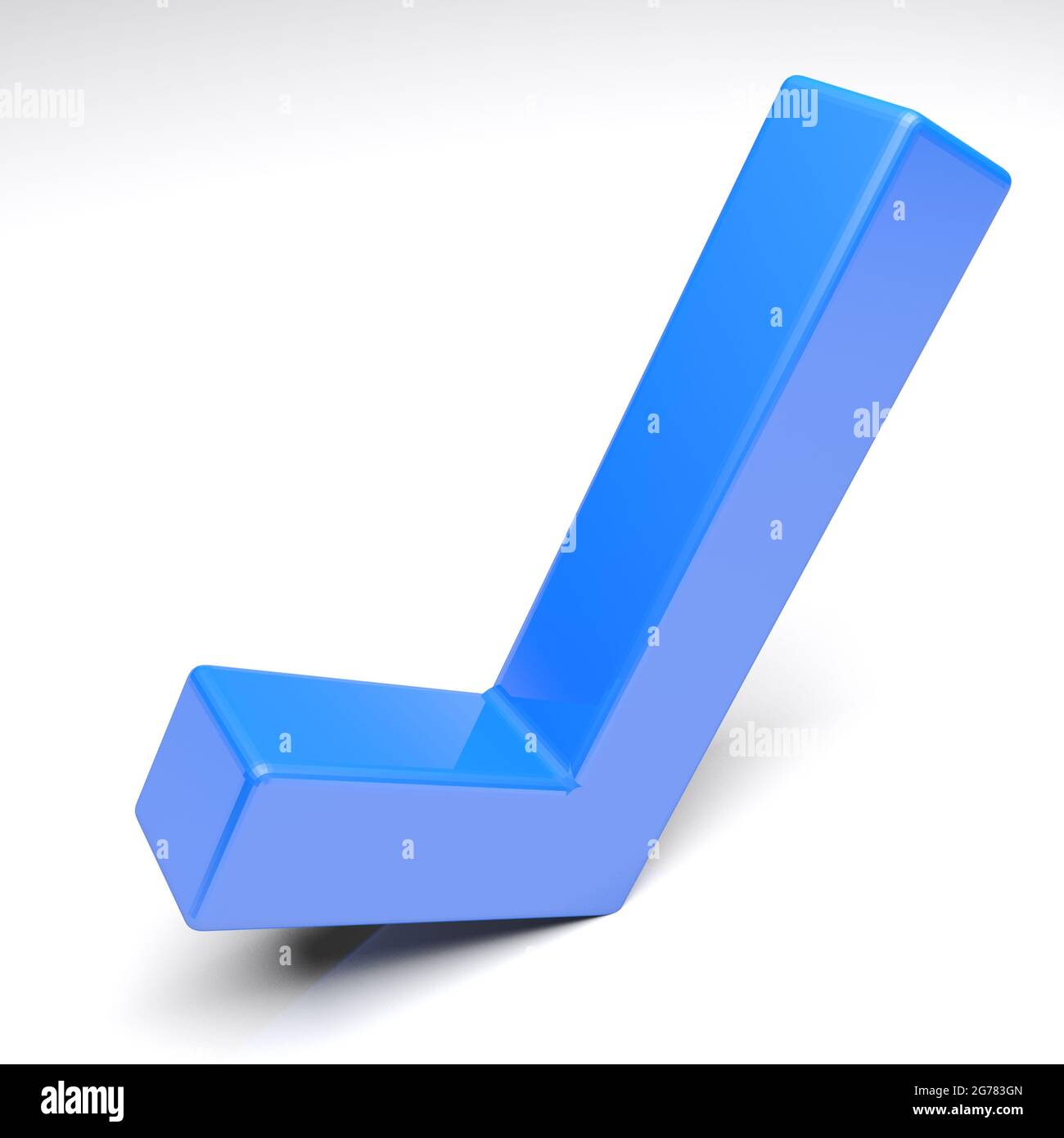 Coche bleue isolée sur fond blanc - illustration du rendu 3D Banque D'Images