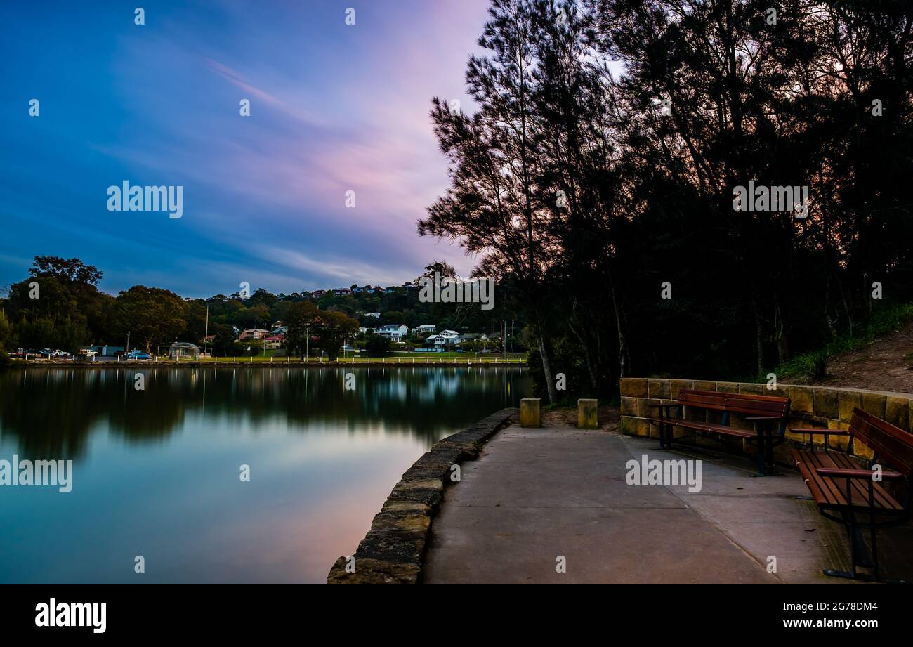 Une soirée paisible à Côme Banque D'Images