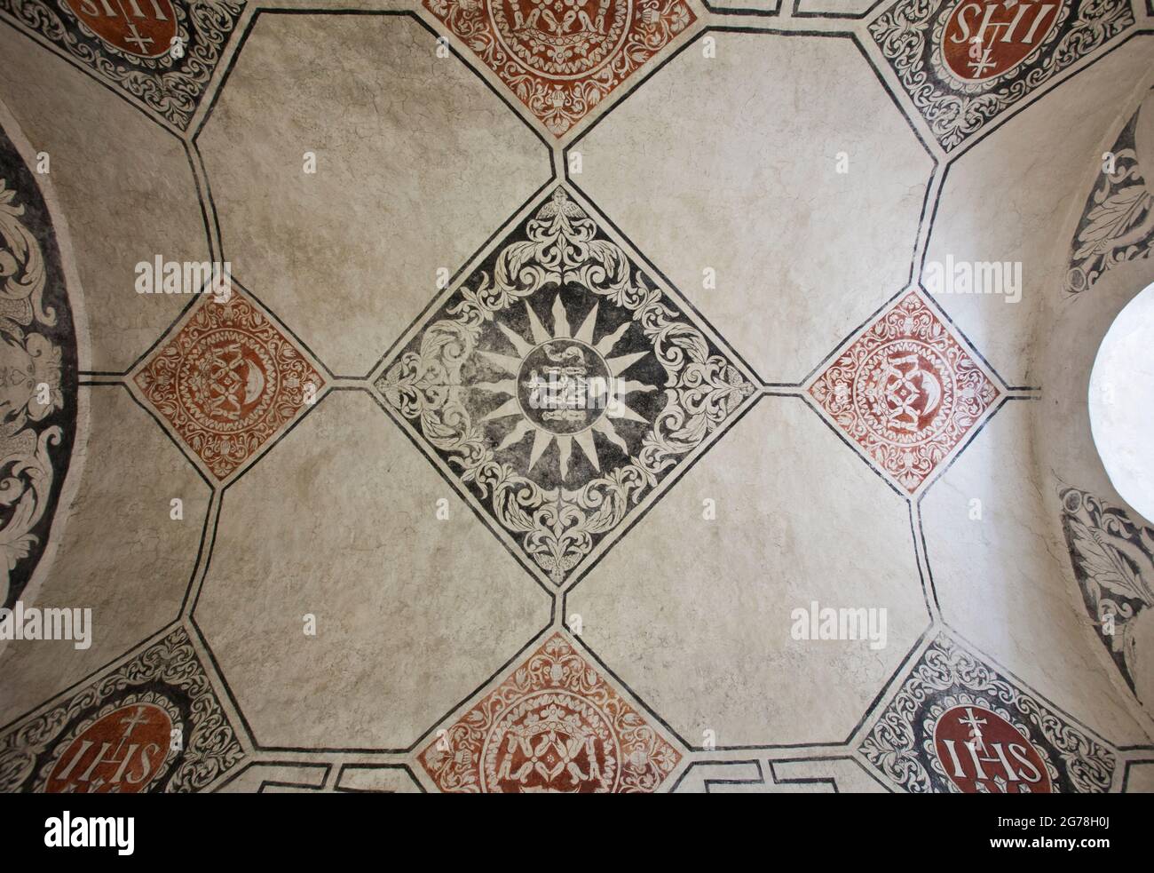 Église du village, Sant Miguel de Balanzat, Ibiza Banque D'Images