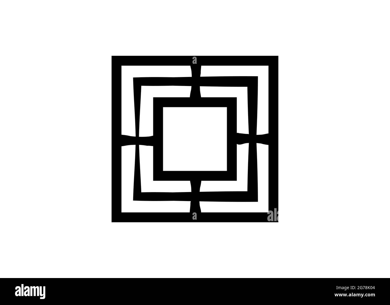 Panneau occulté de sorcellerie, logo de sorcellerie, symbole magique d'enchantement, emblème de coven de wiccan. Wicca Pagan tattoo icône, talisman magique de forme carrée vecteur Illustration de Vecteur