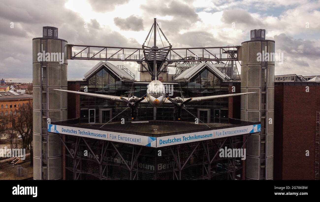 Musée allemand de la technologie à Berlin - vue aérienne - photographie urbaine Banque D'Images