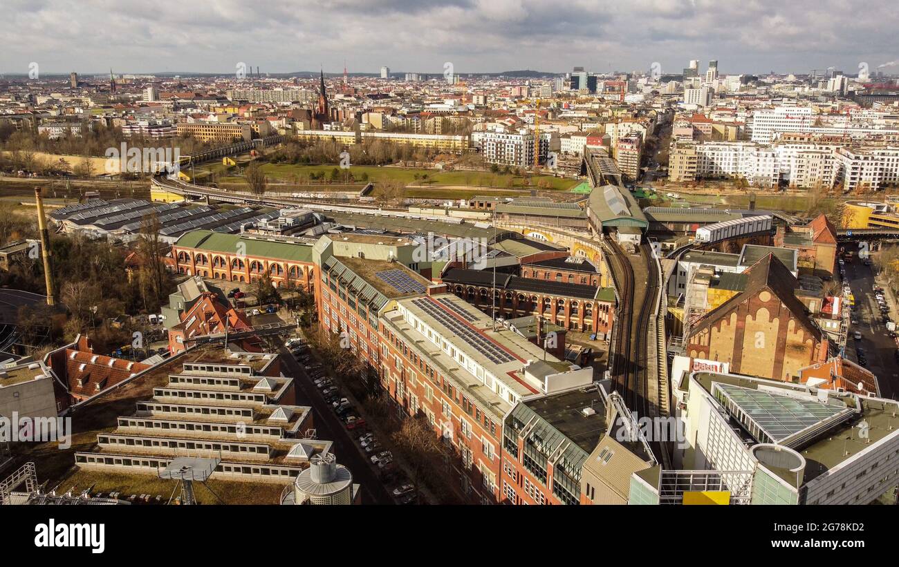 Ville de Berlin d'en haut - photographie urbaine Banque D'Images