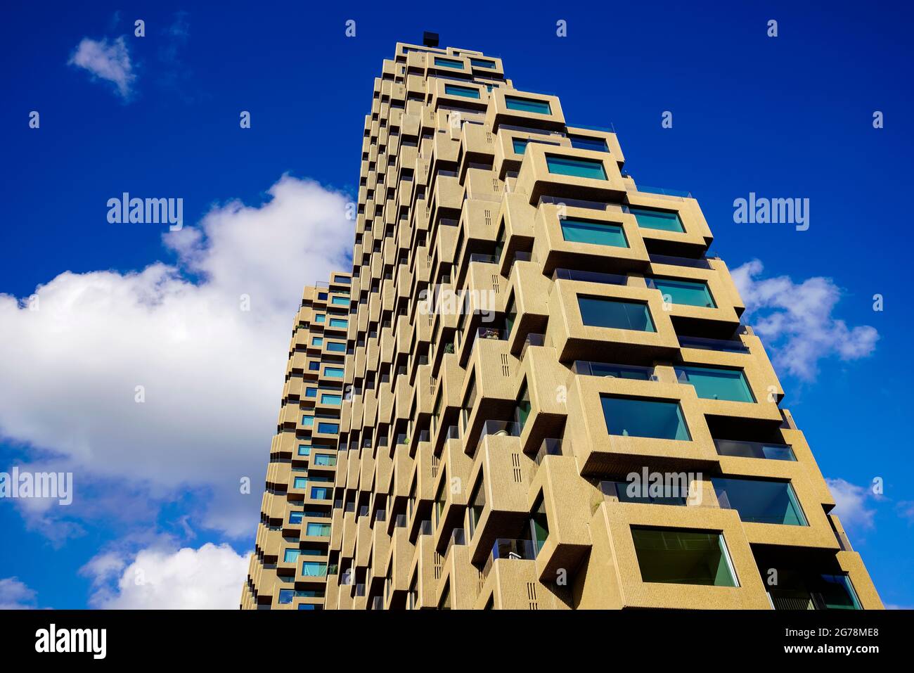 Les tours du Nord (Norra tornen) sont deux gratte-ciel dans les quartiers Helix et innovation de Torsplan, dans la partie nord-ouest de Vasastaden in Banque D'Images