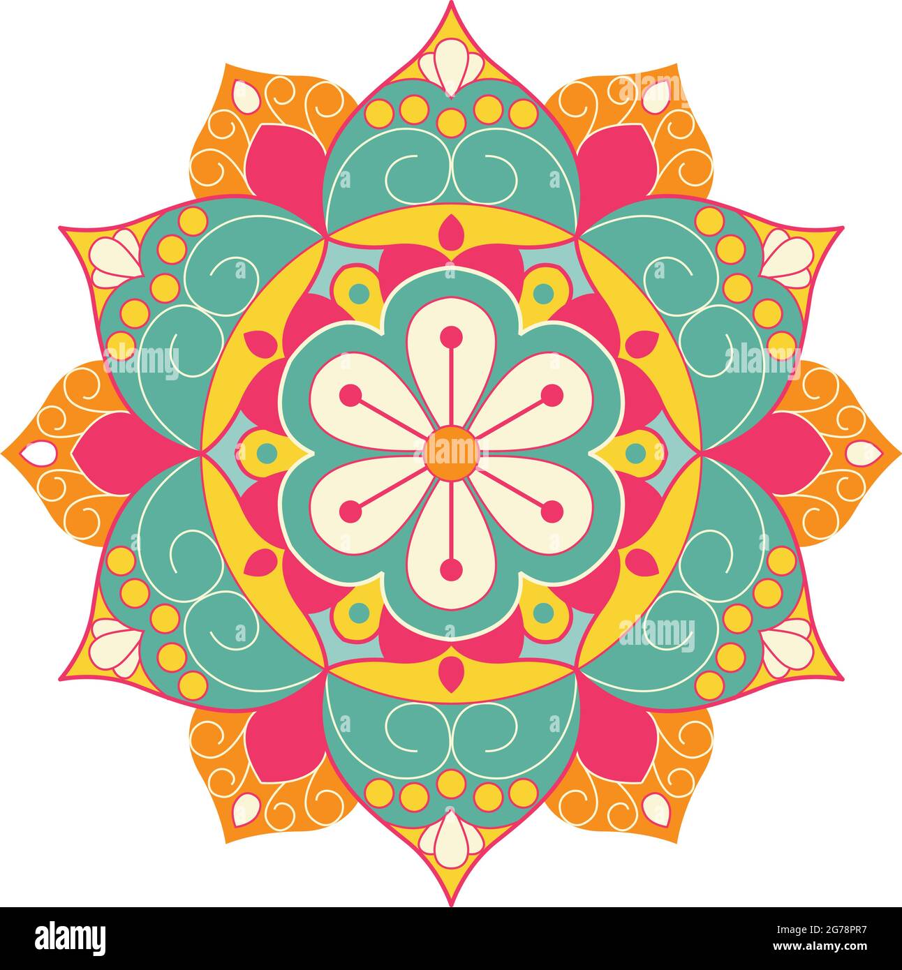 Mandala vector design pour papier peint, textile , surface, mode , arrière-plan,carrelage, papeterie, décoration, ameublement, etc Illustration de Vecteur