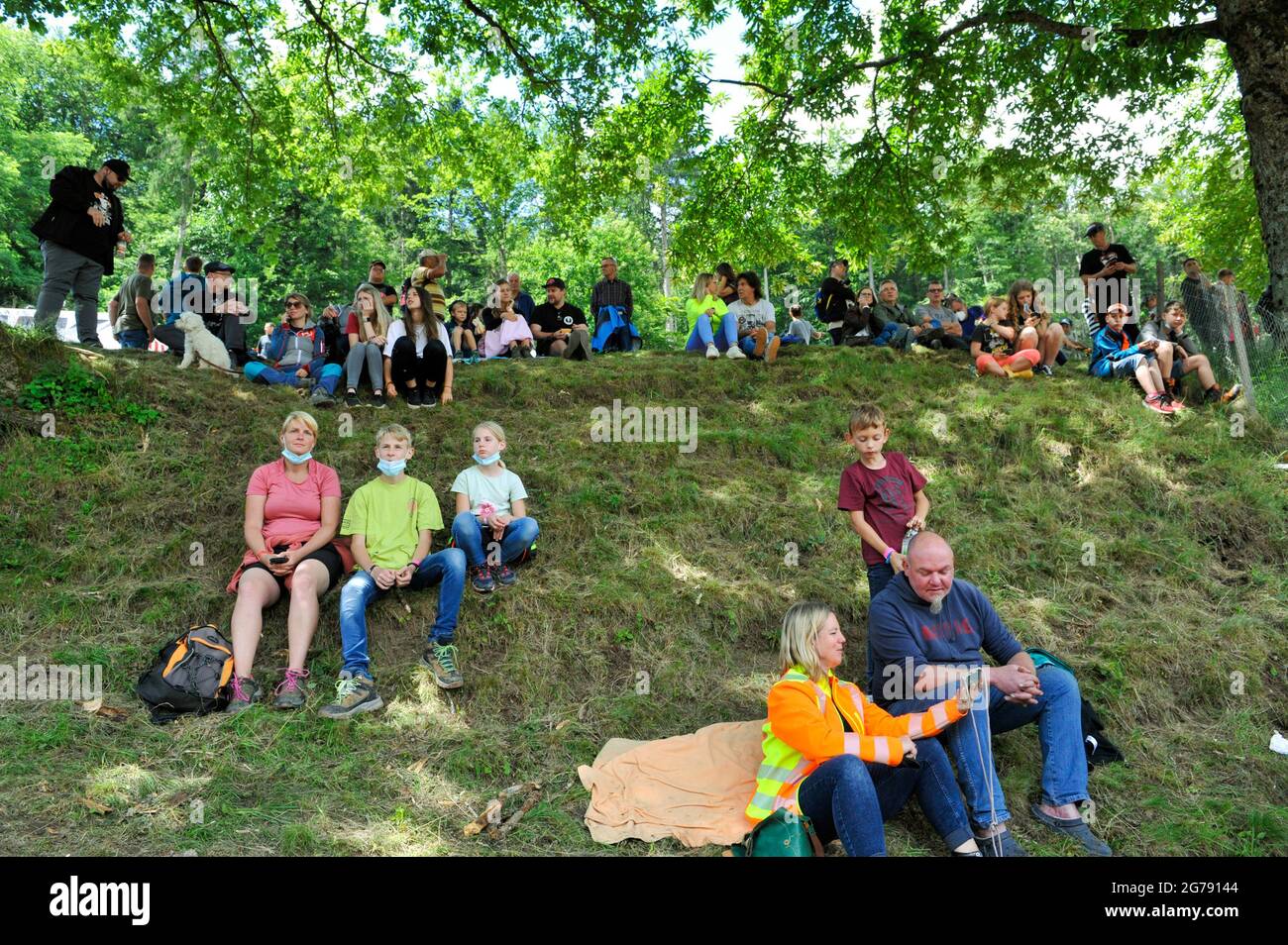 Schweighausen, Pfingstberg, 11 juillet 2021, Allemagne: Courses de motocross pour le championnat allemand DMX Open et Baden-Württemberg Open. Banque D'Images