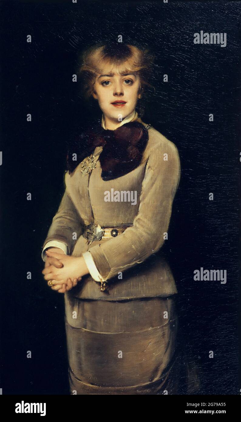 Portrait de l'actrice Jeanne Samary. Musée : Musée Carnavalet, Paris. Auteur: Louise Abbema. Banque D'Images