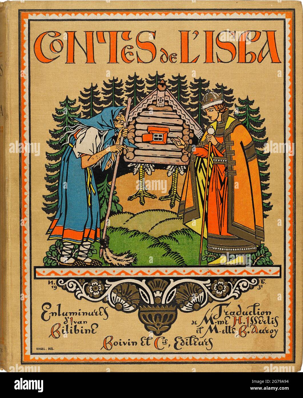 Couverture de 'Contes de l'ISBA'. Musée : COLLECTION PRIVÉE. AUTEUR: IVAN YAKOVLEVICH BILIBIN. Banque D'Images